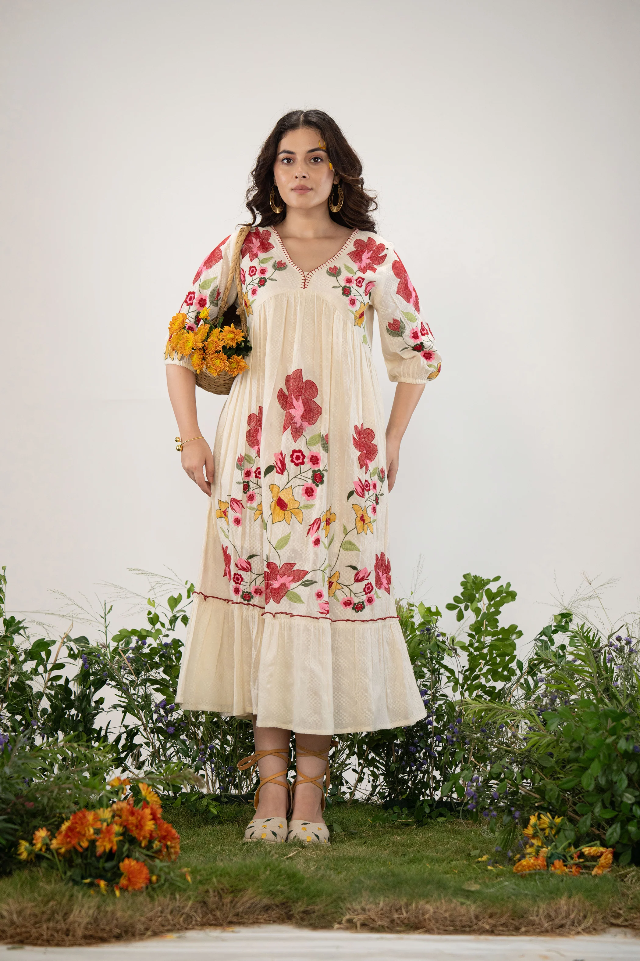 Hemal PearL Full Embroidery Dress ( with lining ) - Image 8