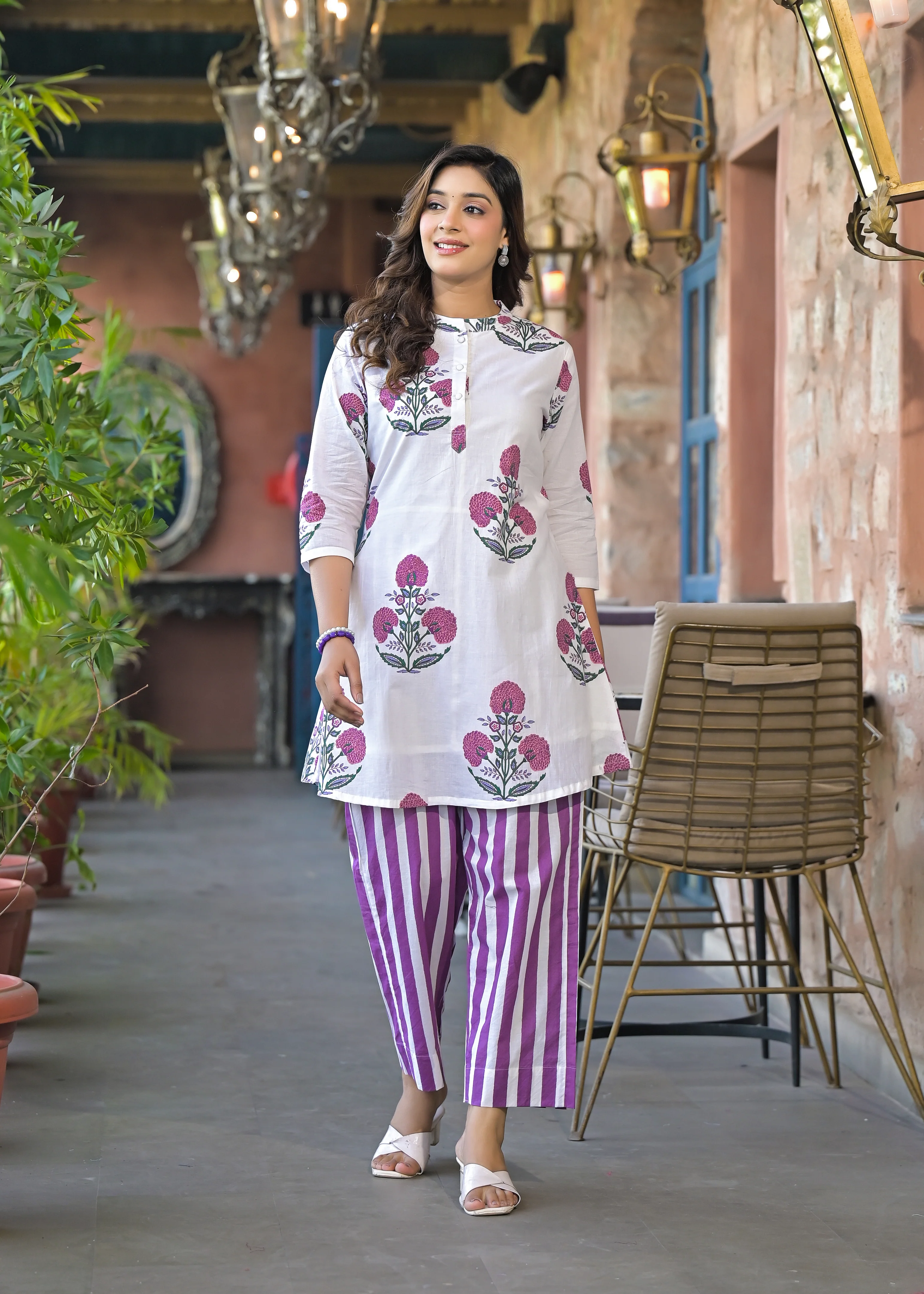 Sahila Plum Cotton Co-ord Set - Image 5