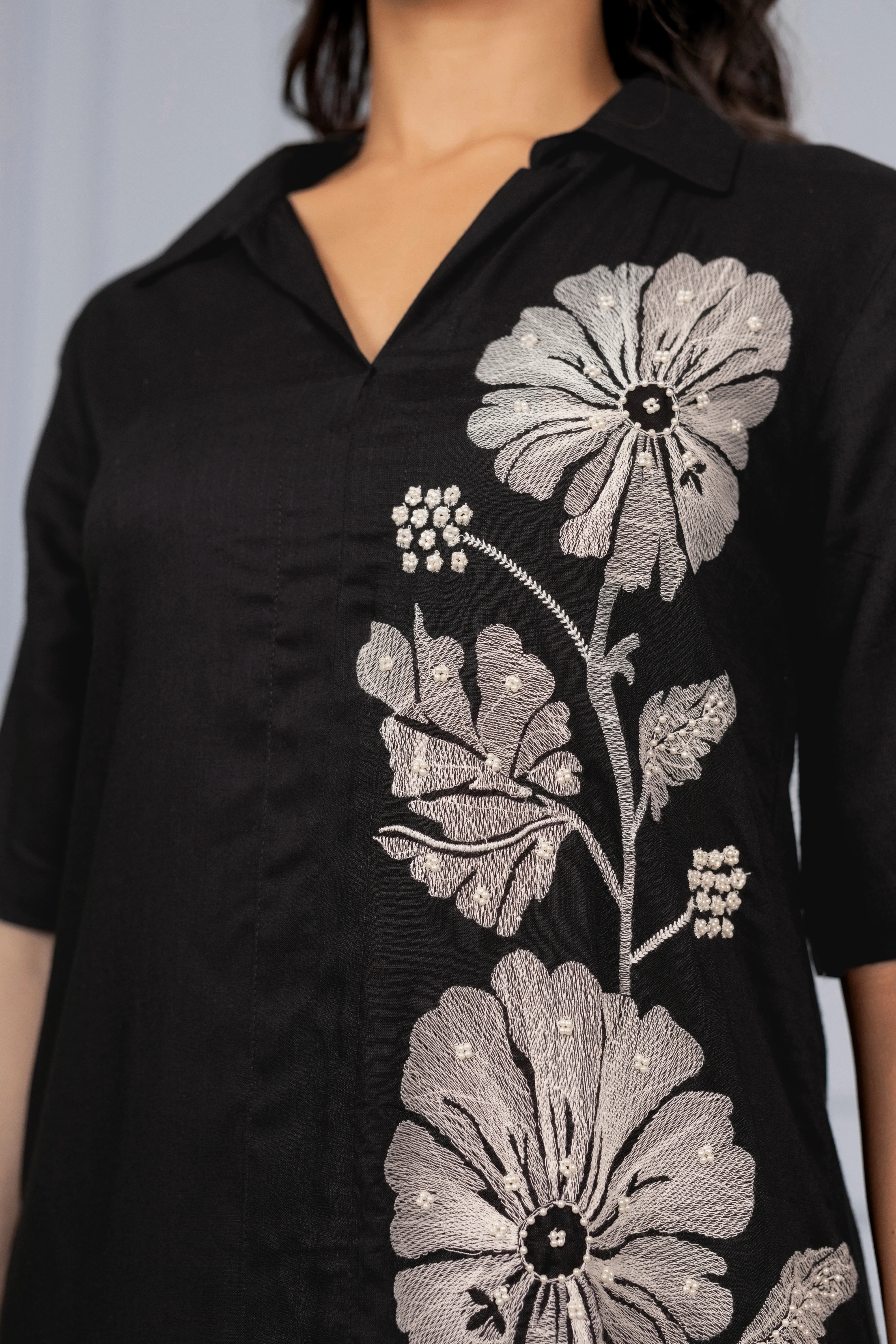 Tushki Charcoal Elegant Co-ord Set - Image 3