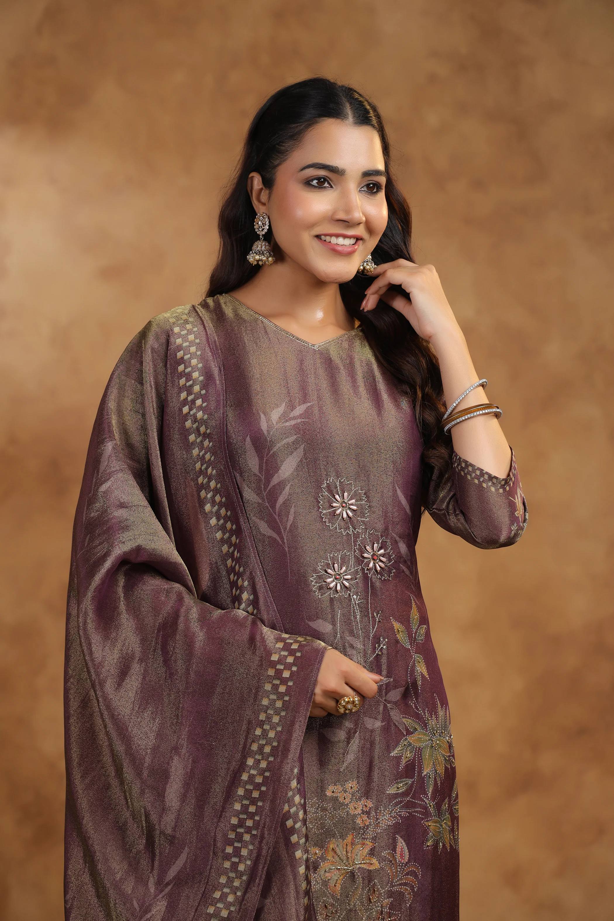 Ritvi Mulberry Work Suit Set - Image 2