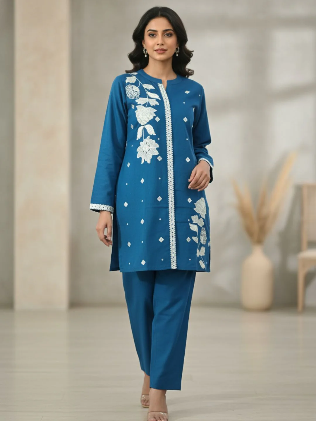 Morni Azure Full Work Co-ord Set - Image 4