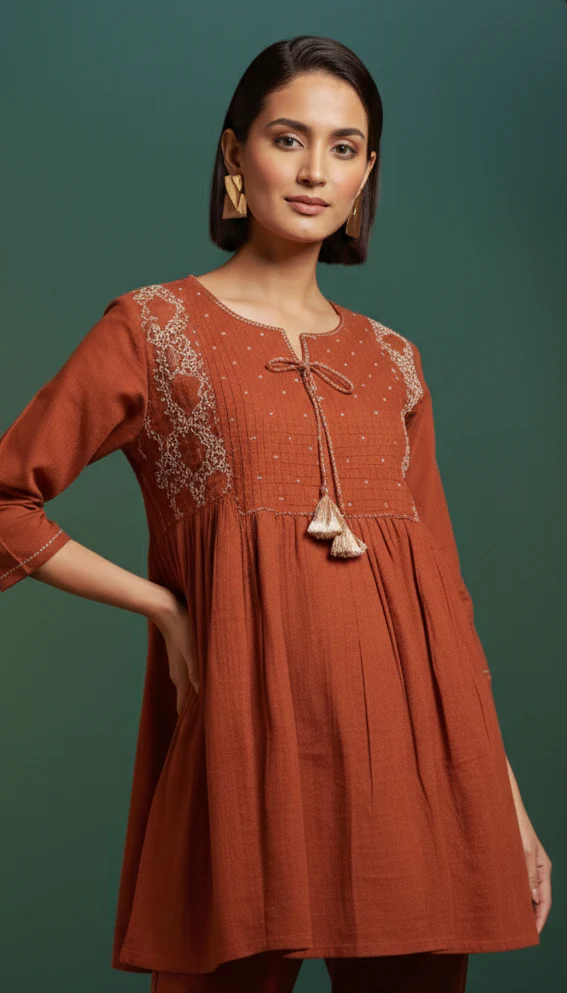 Rushali Mojo Embroidered Work Co-ord Set - Image 2