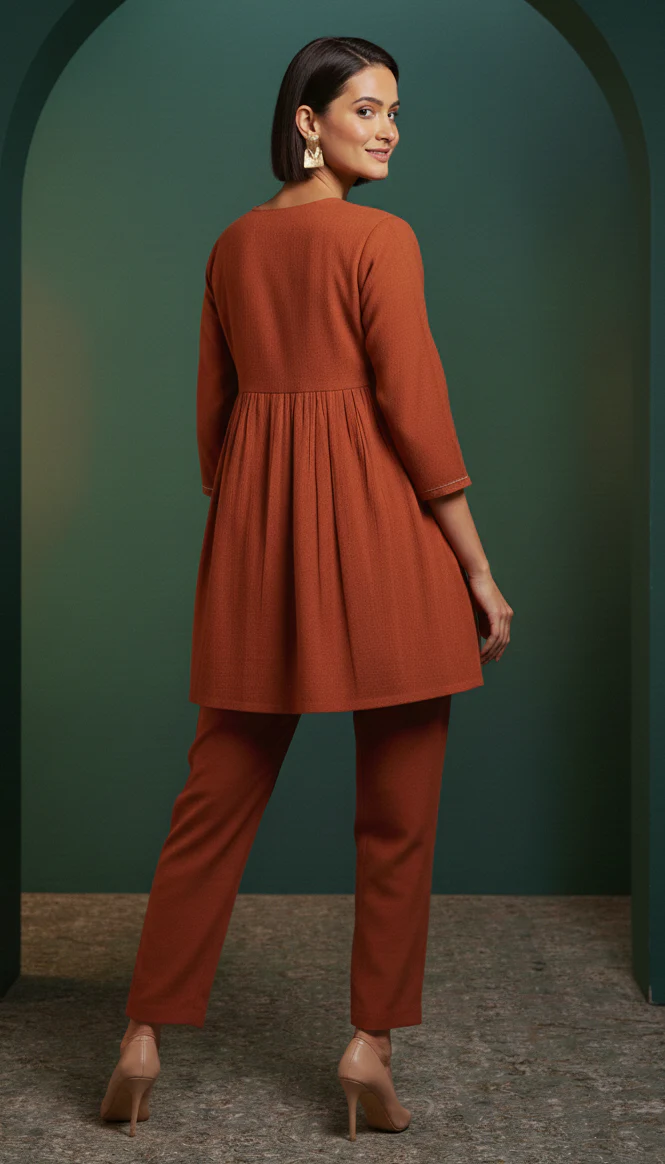 Rushali Mojo Embroidered Work Co-ord Set - Image 3