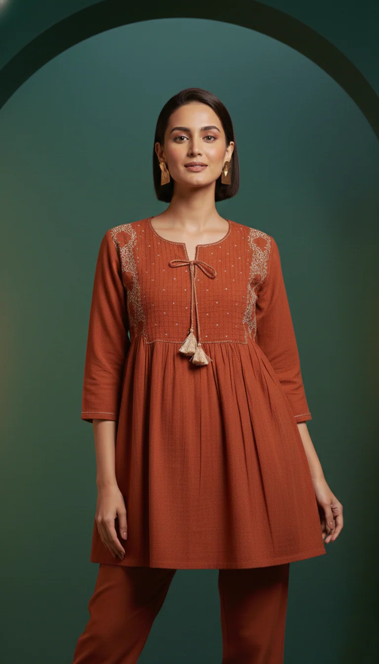 Rushali Mojo Embroidered Work Co-ord Set - Image 4