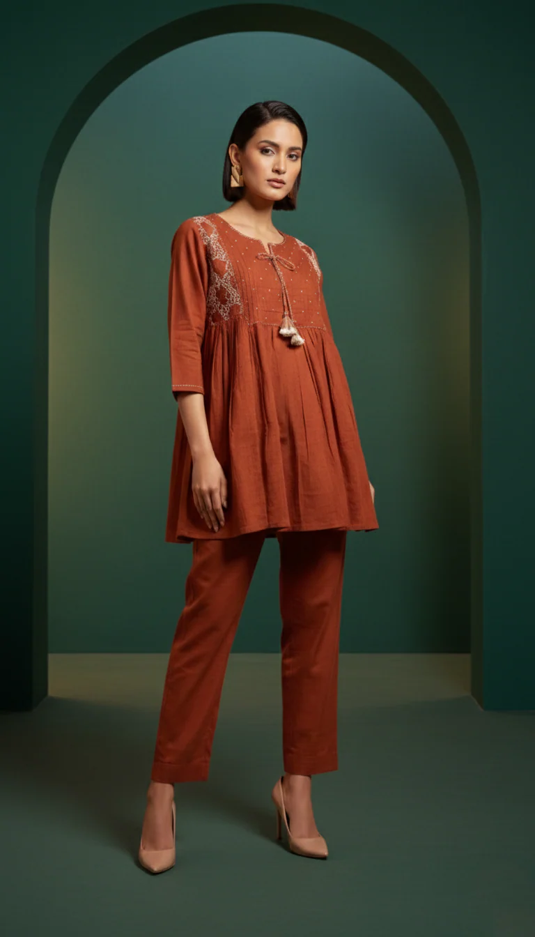 Rushali Mojo Embroidered Work Co-ord Set - Image 5