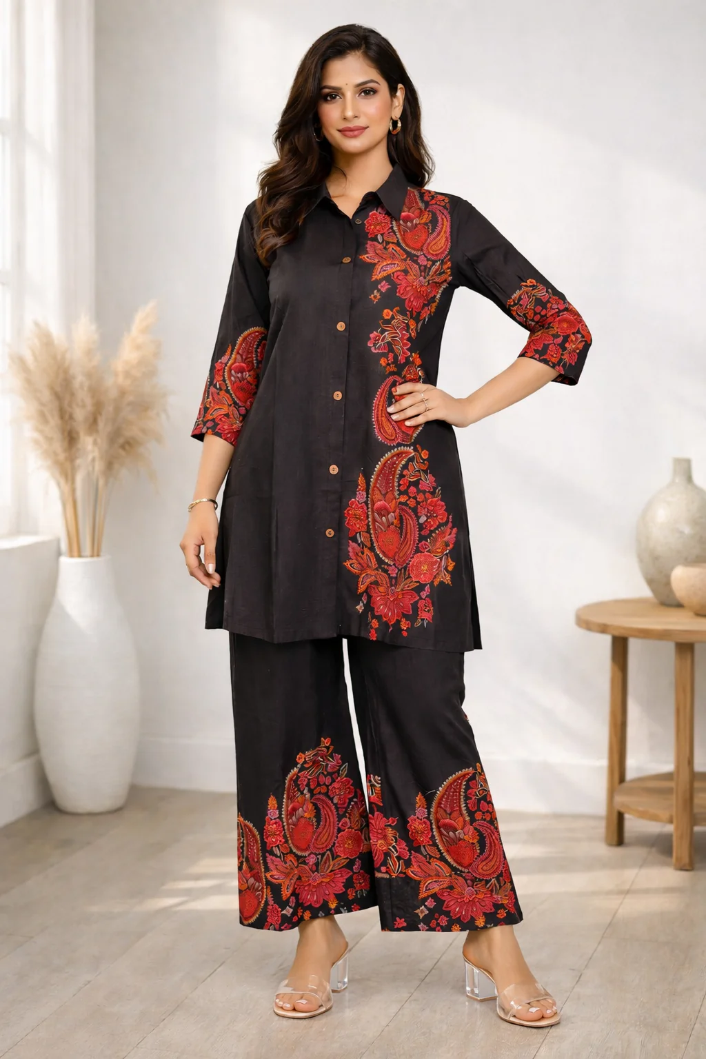 Reet Coffee Paisley Co-Ord Set - Image 4