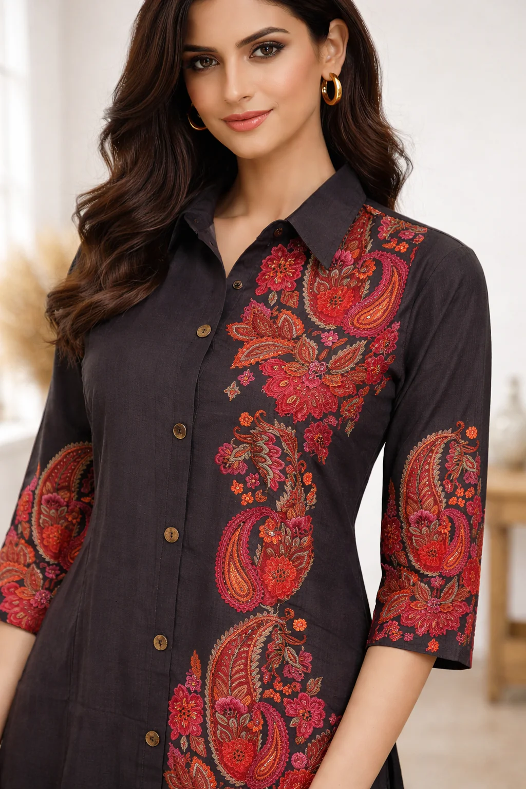 Reet Coffee Paisley Co-Ord Set - Image 8