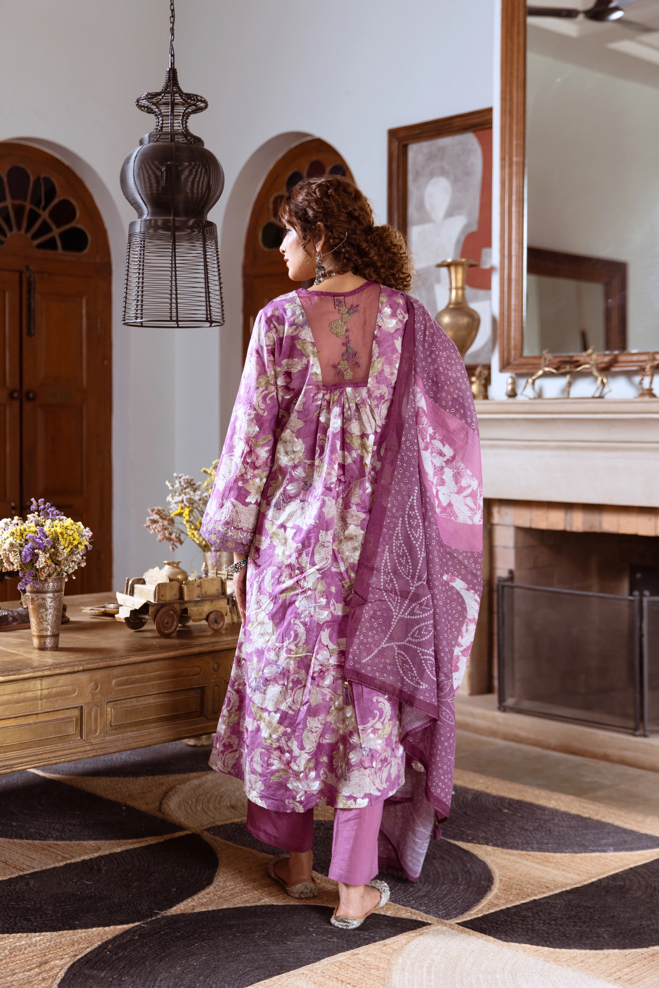 Tejaswi Lilac Floral Suit Set - Image 20