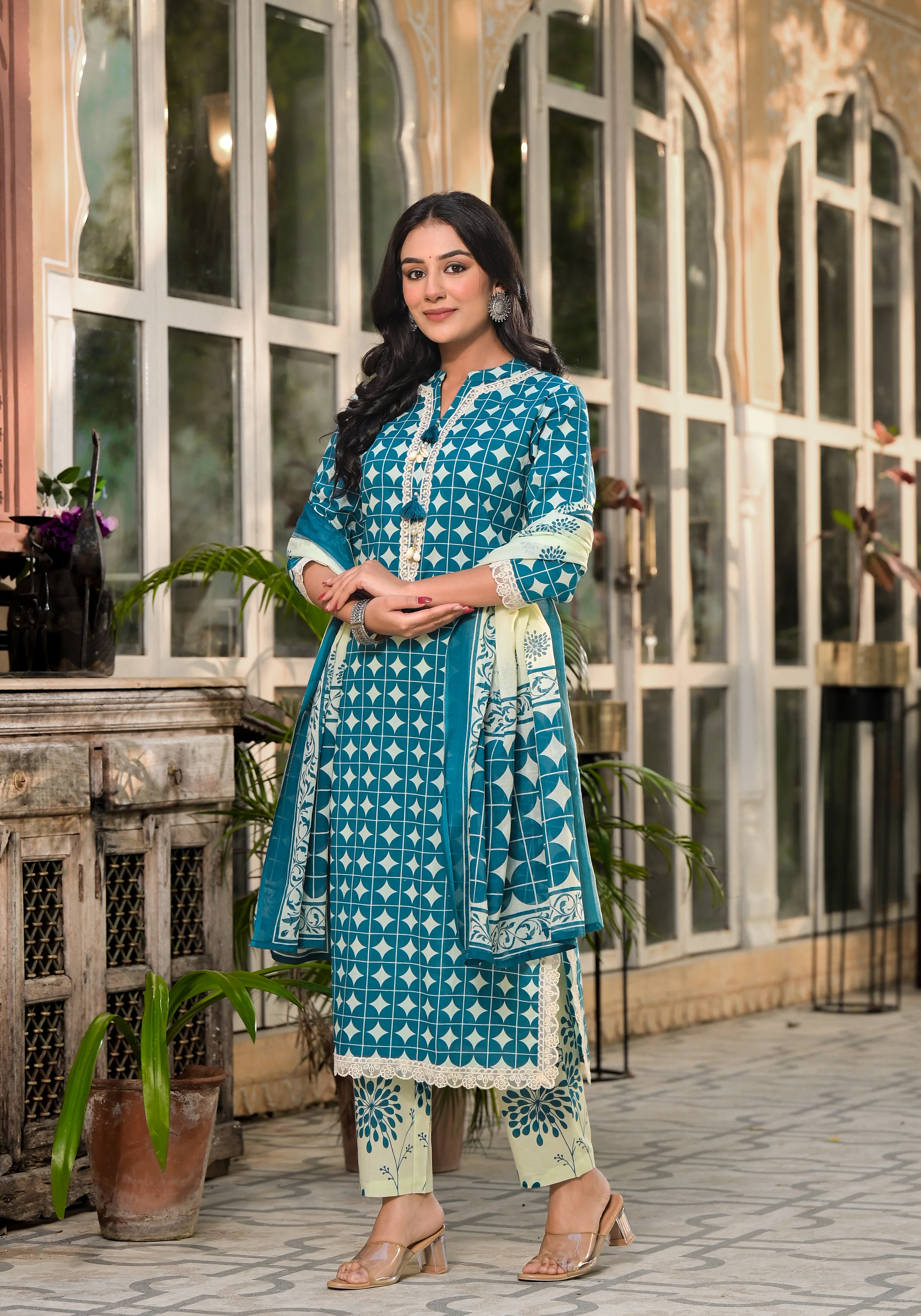 Bodhi Indigo Pure Cotton Suit Set - Image 3