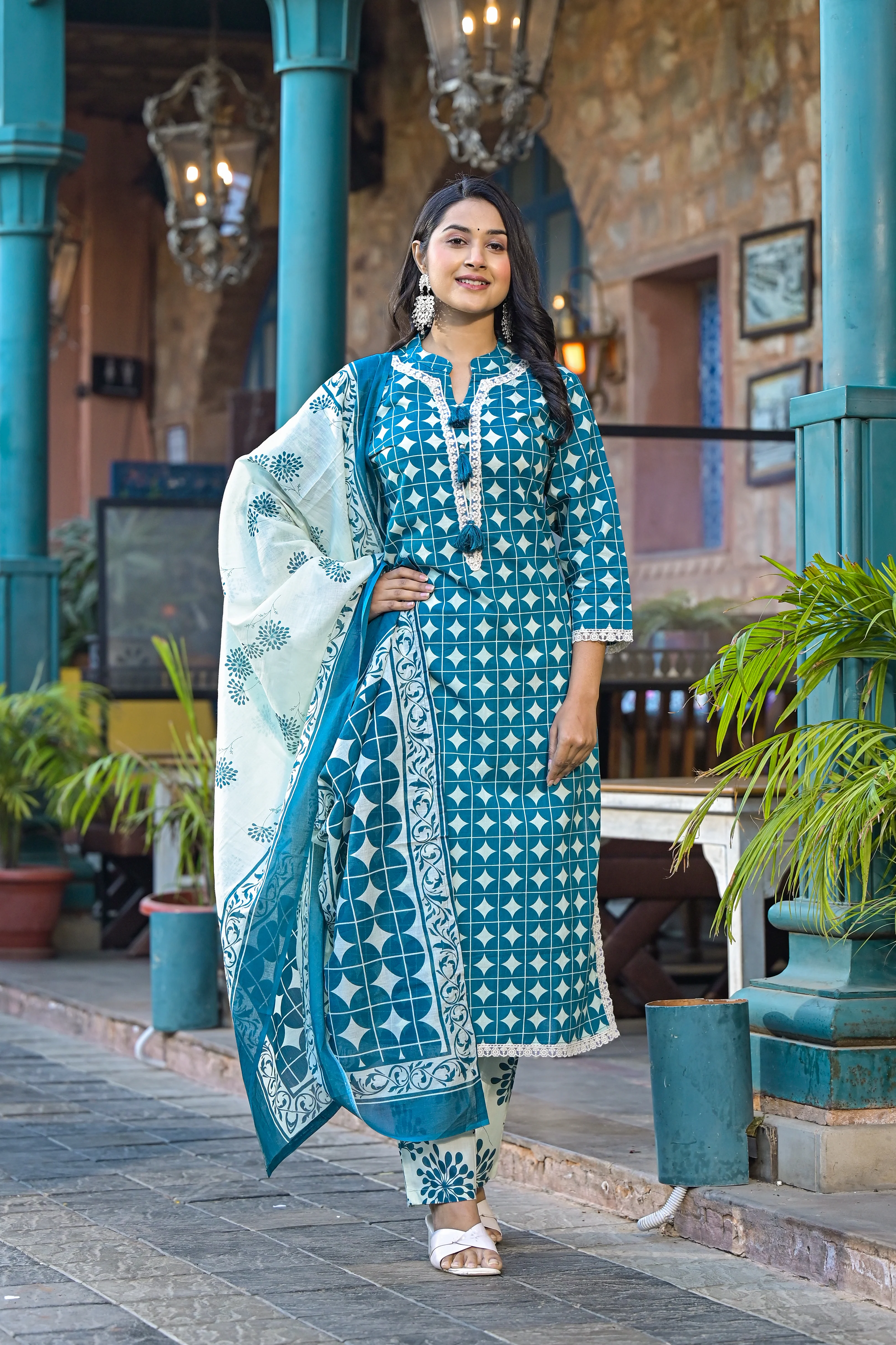 Bodhi Indigo Pure Cotton Suit Set - Image 5