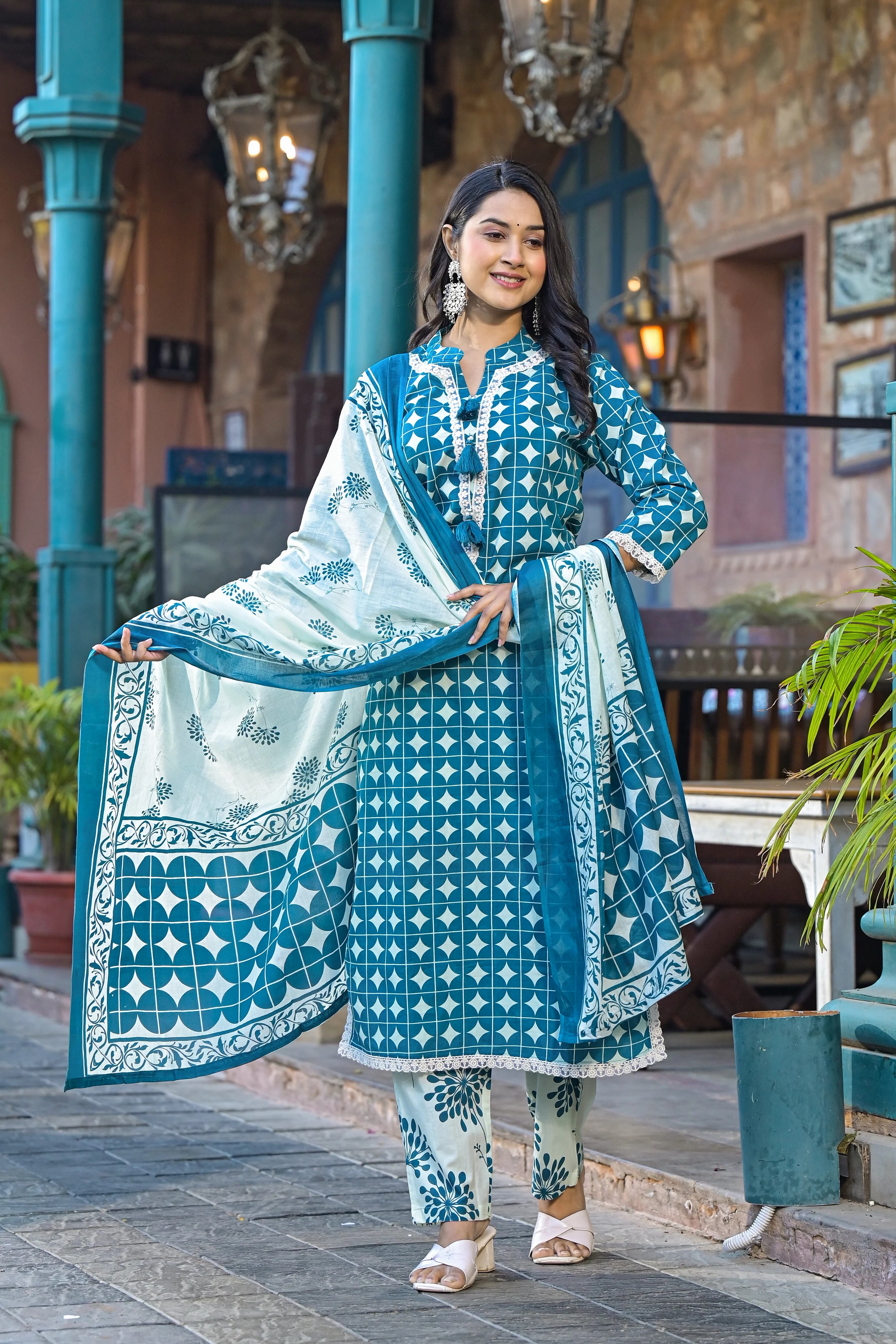 Bodhi Indigo Pure Cotton Suit Set - Image 6