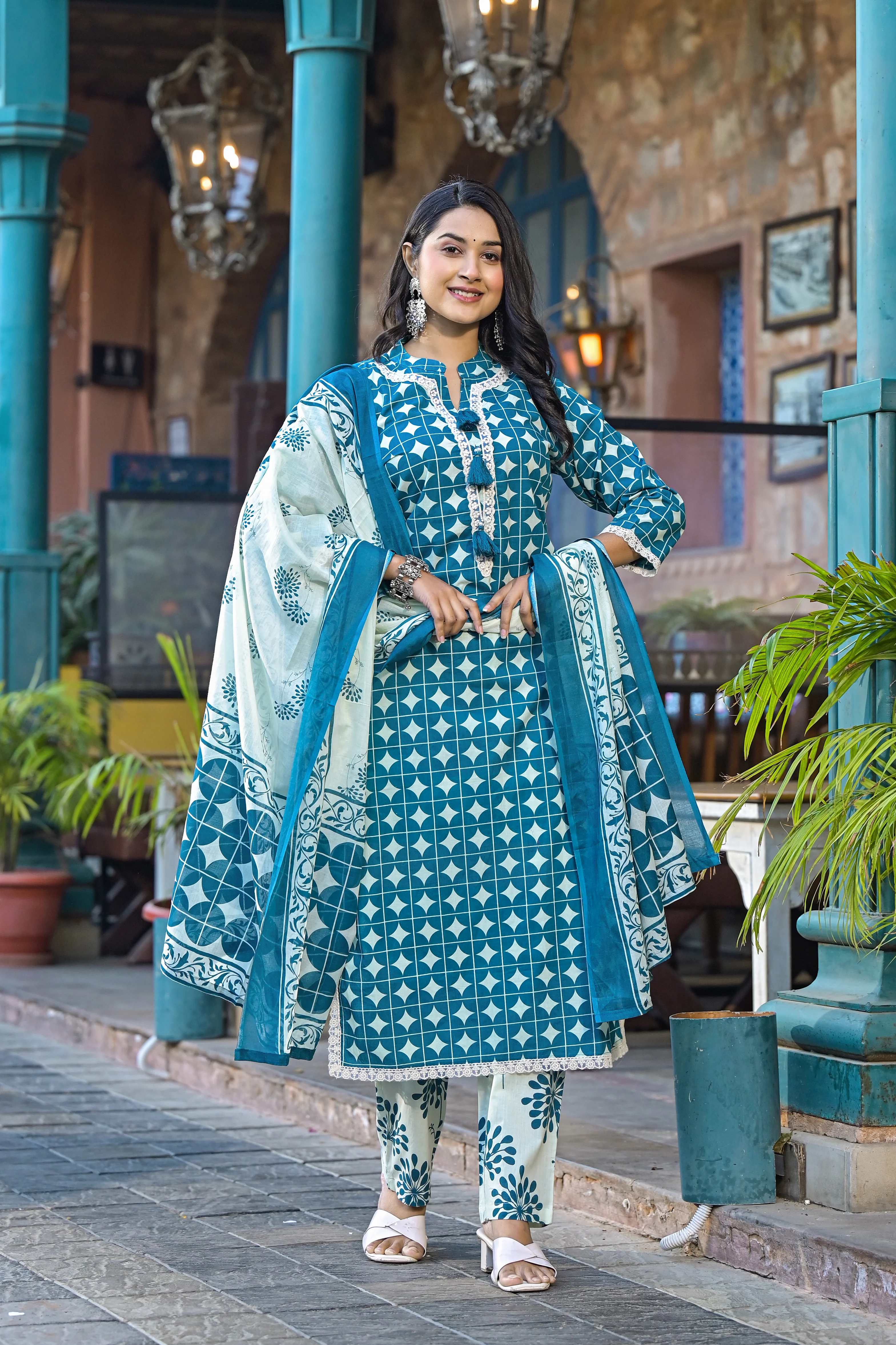Bodhi Indigo Pure Cotton Suit Set - Image 7