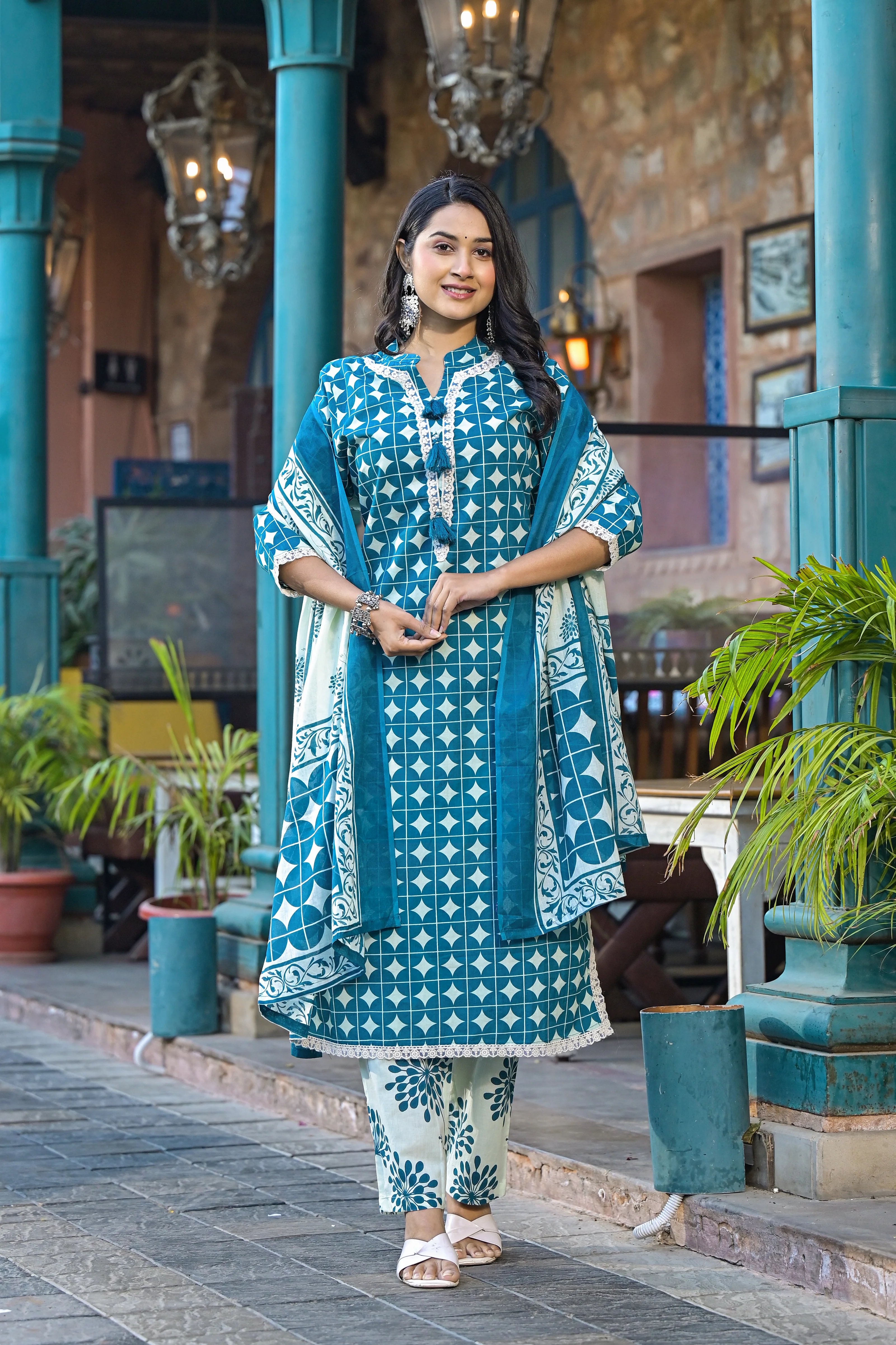 Bodhi Indigo Pure Cotton Suit Set - Image 8