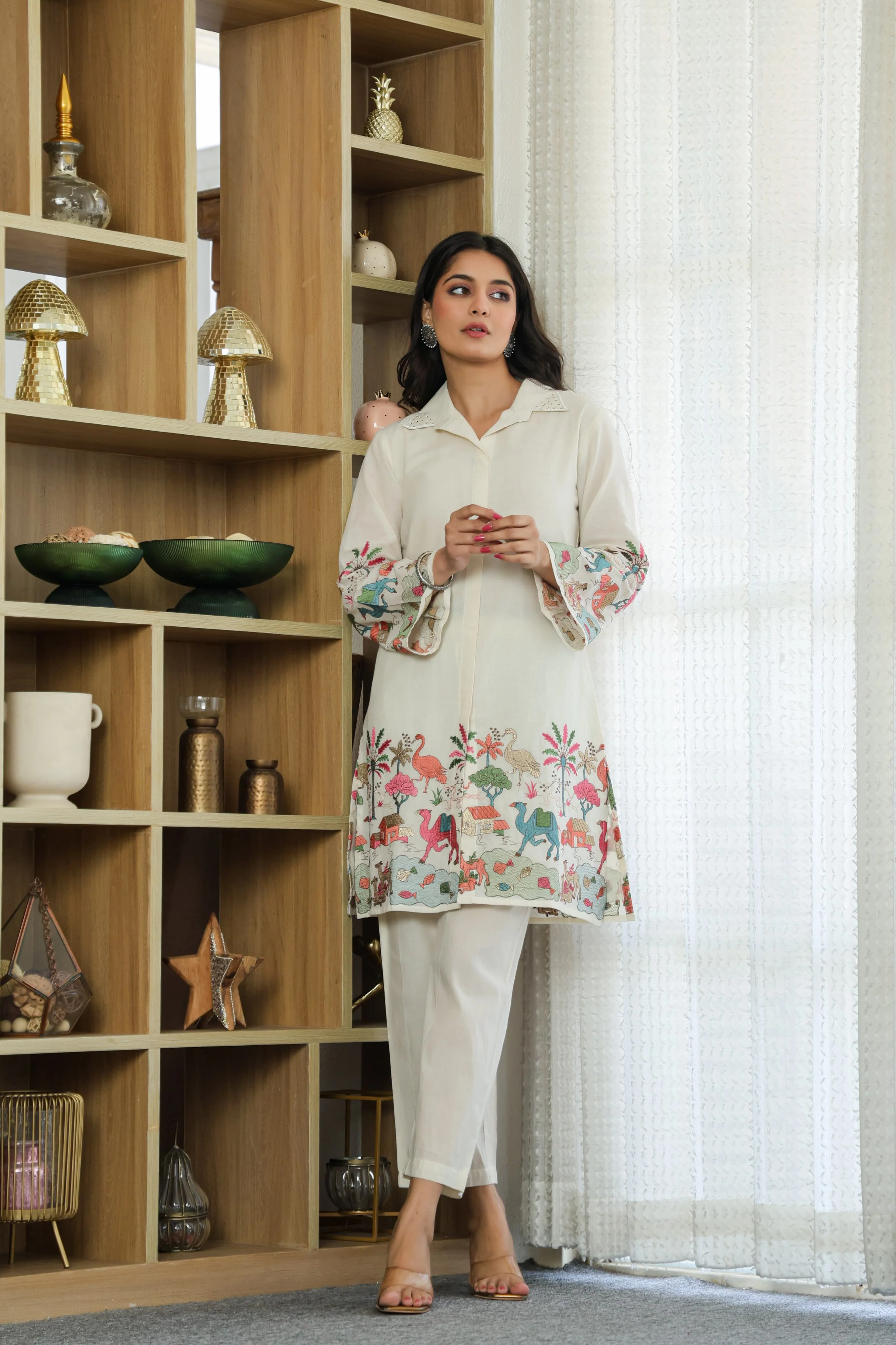 Bodhi Pearl Embrodiery Cotton Co-ord Set - Image 6