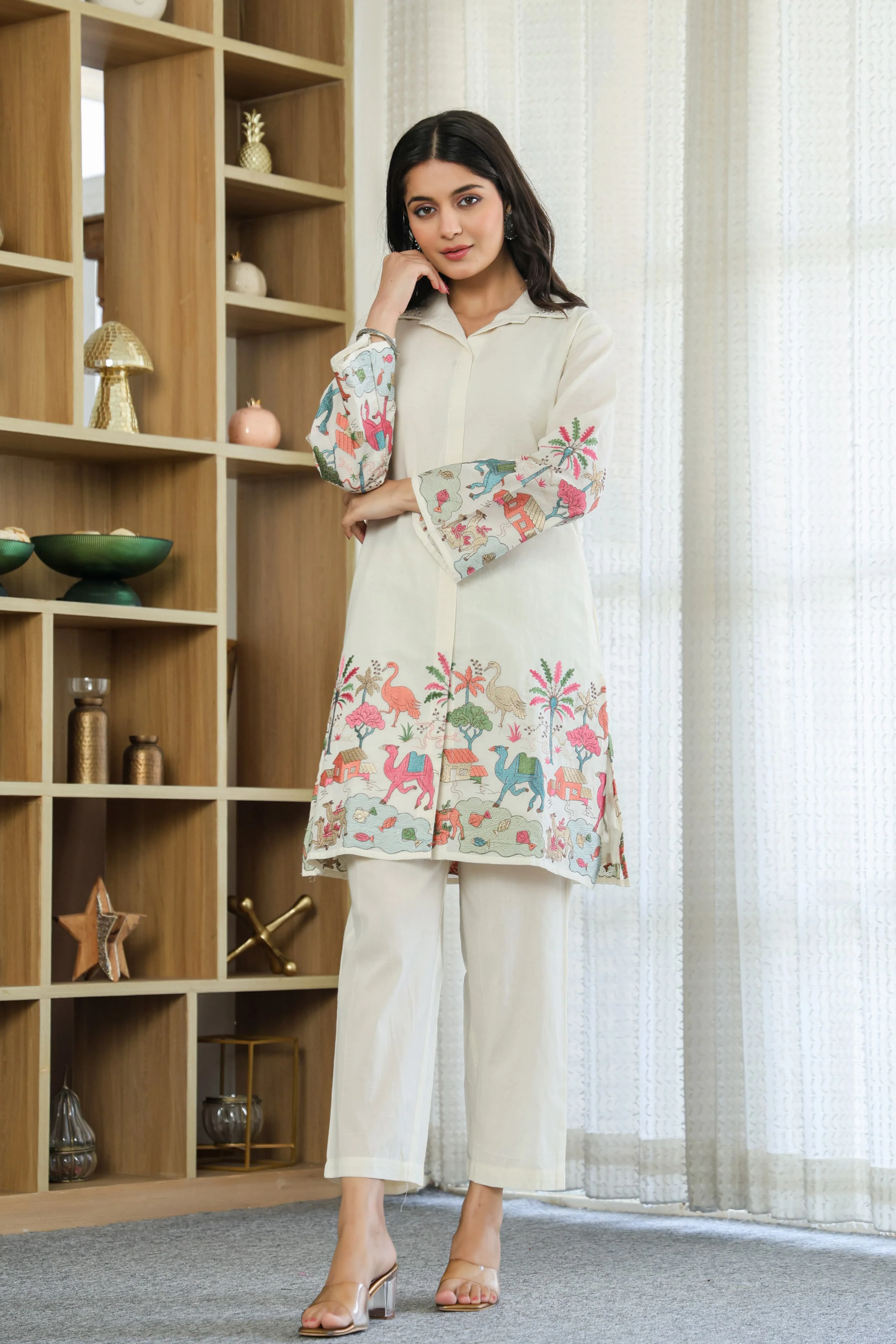 Bodhi Pearl Embrodiery Cotton Co-ord Set - Image 8