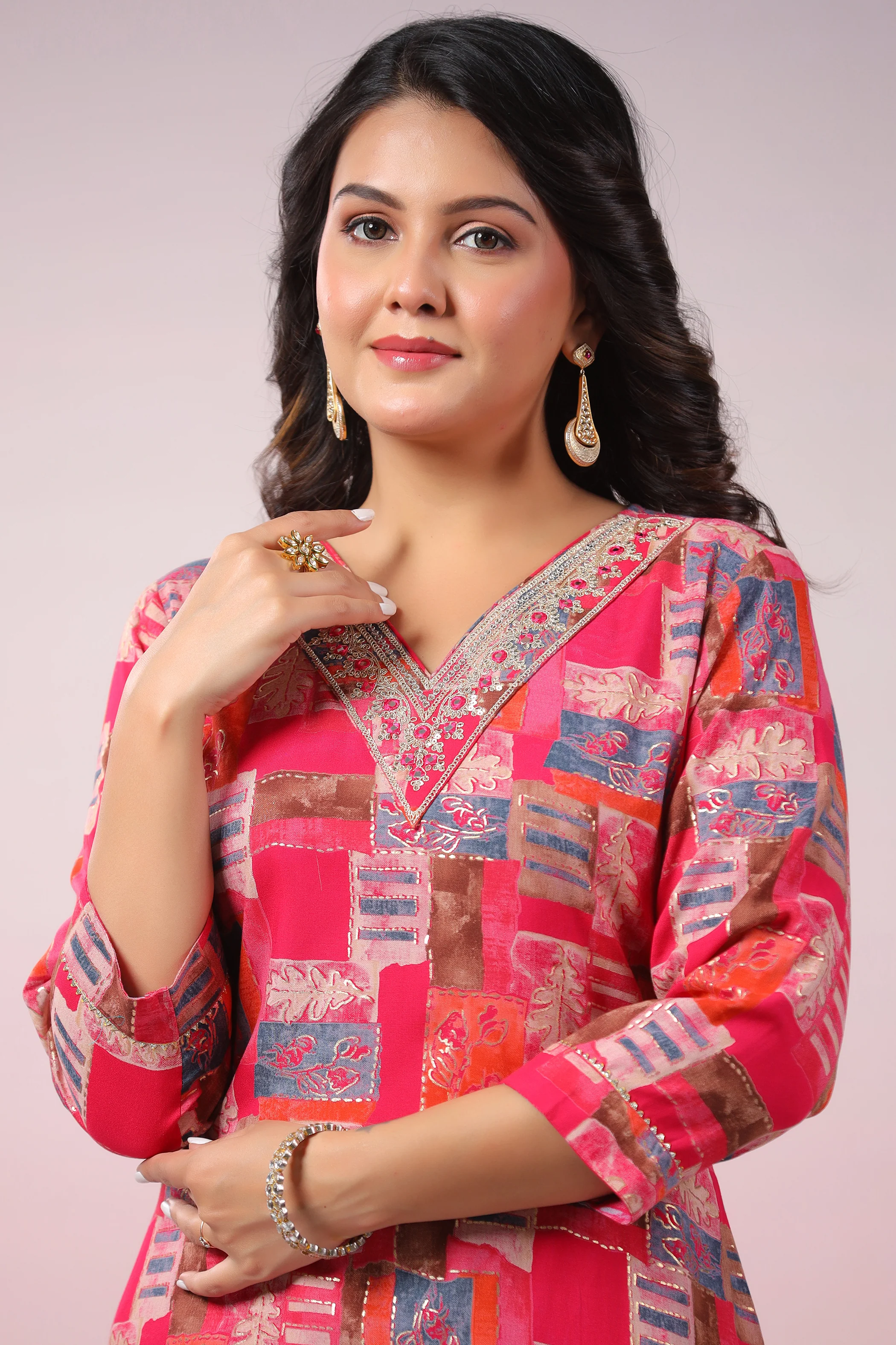 UMA TULIP PRINTED COTTON KURTI - Image 2