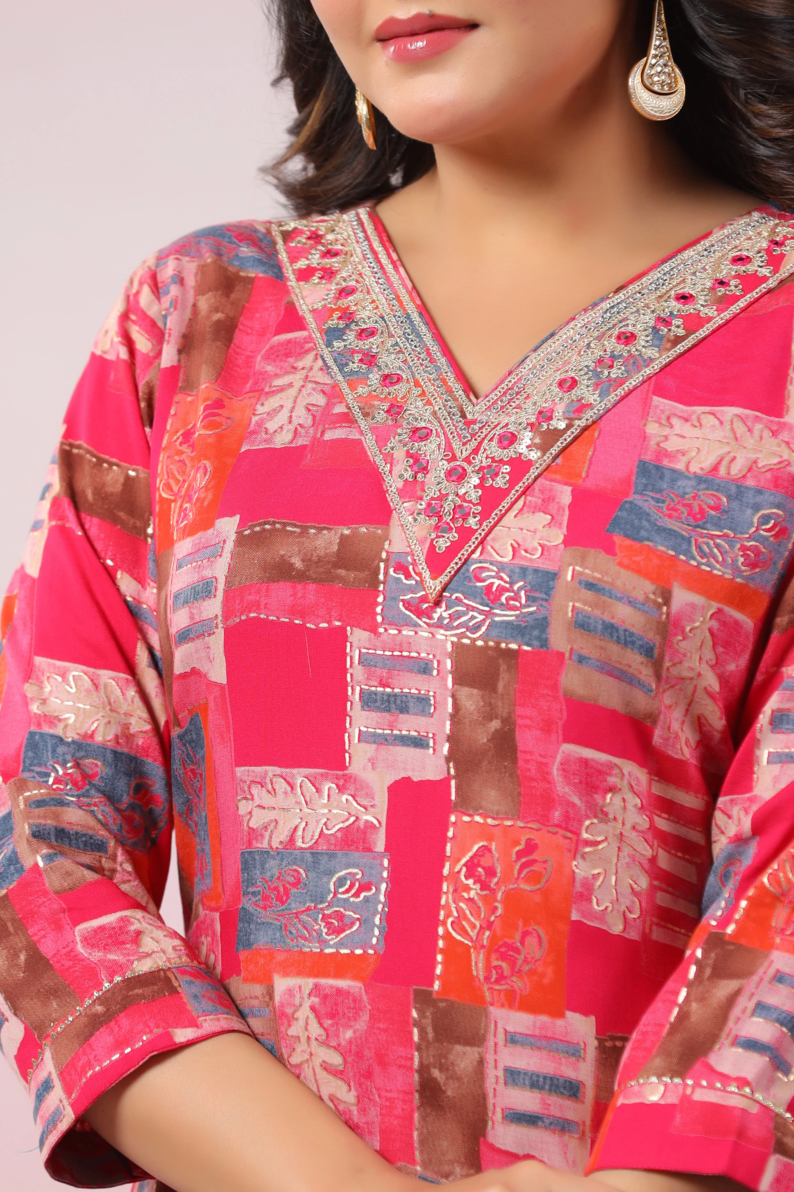 UMA TULIP PRINTED COTTON KURTI - Image 3