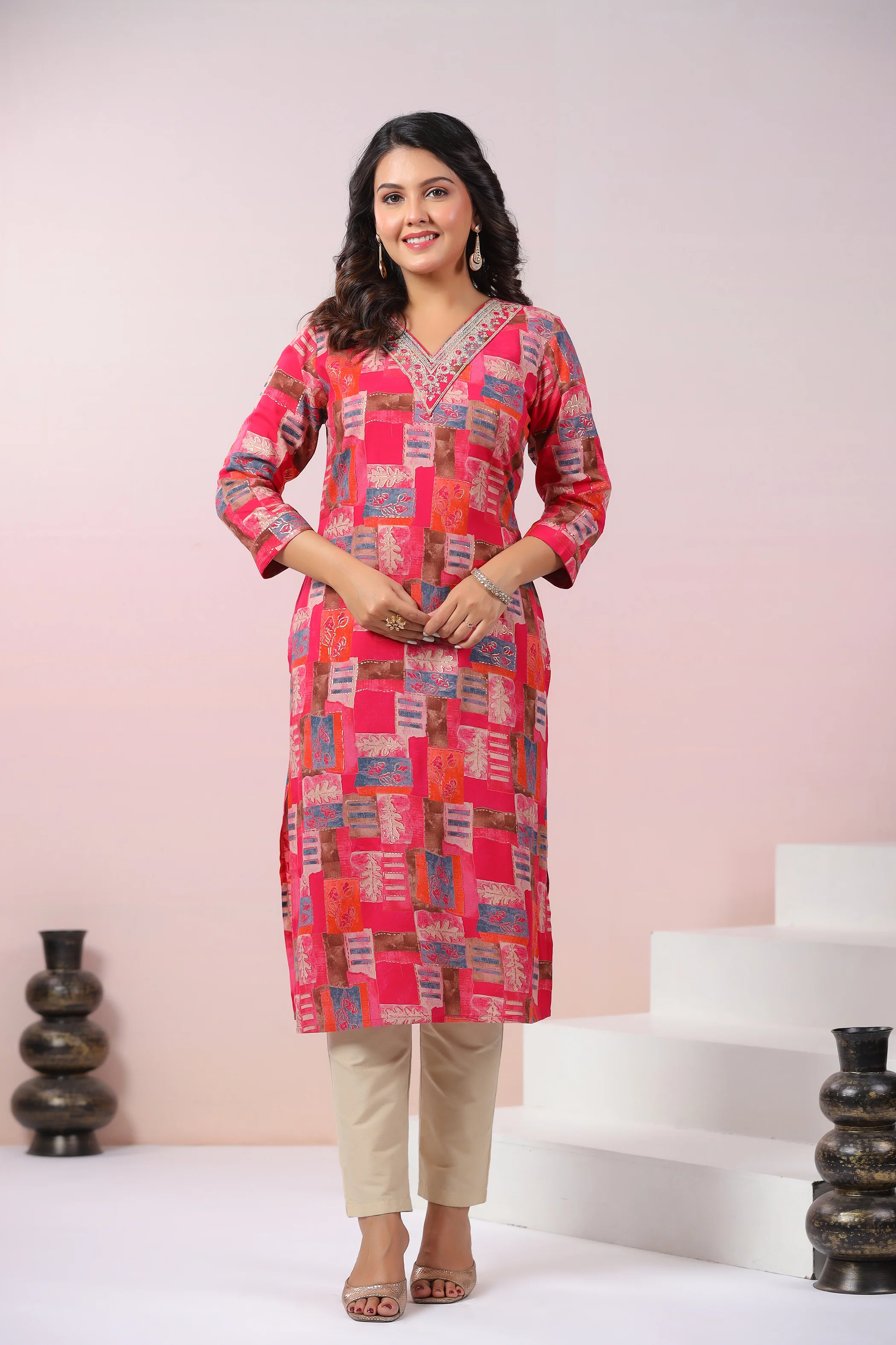 UMA TULIP PRINTED COTTON KURTI - Image 6