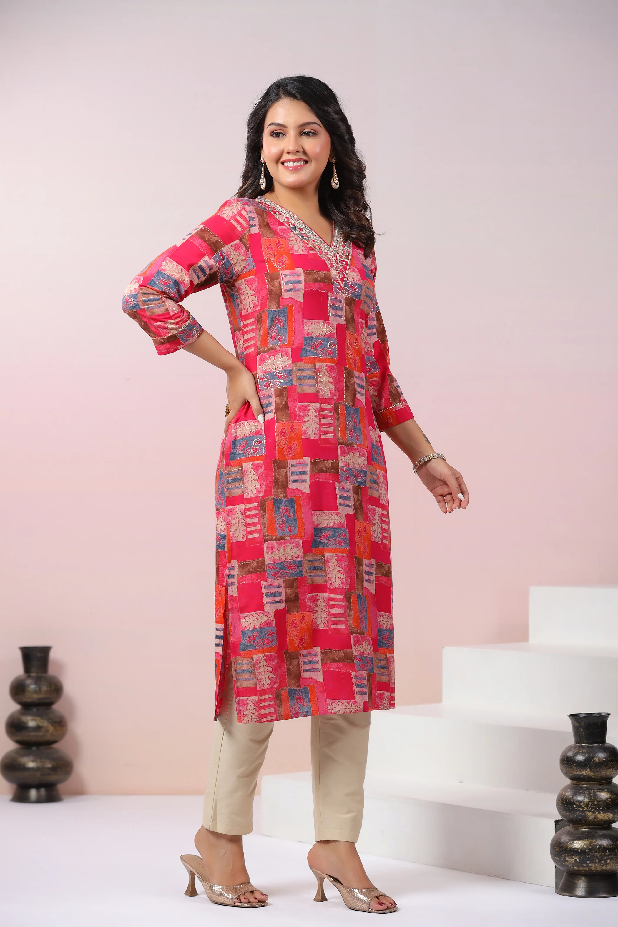 UMA TULIP PRINTED COTTON KURTI - Image 8