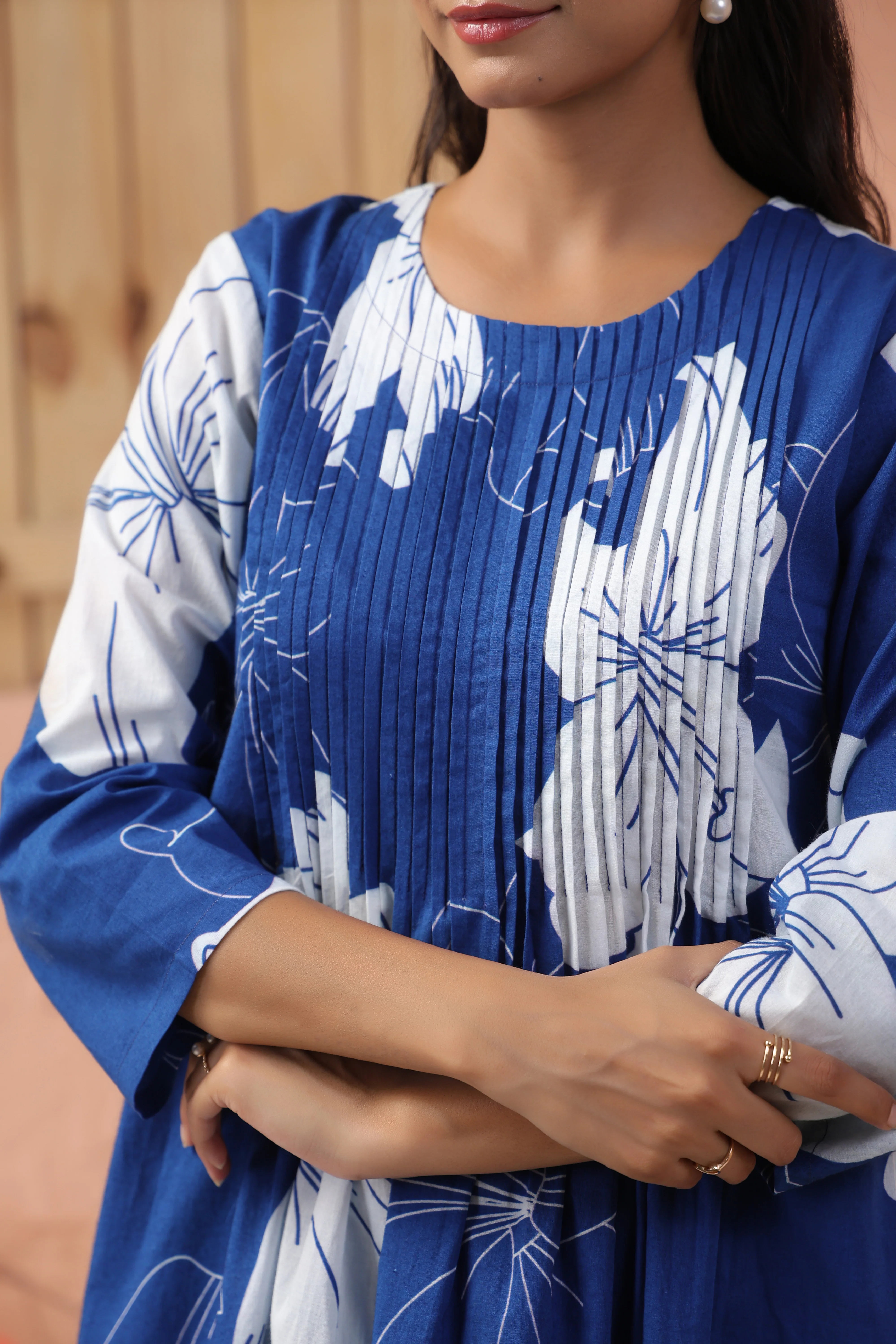 Harshini Mayablue Floral Printed Co-ord Set - Image 3