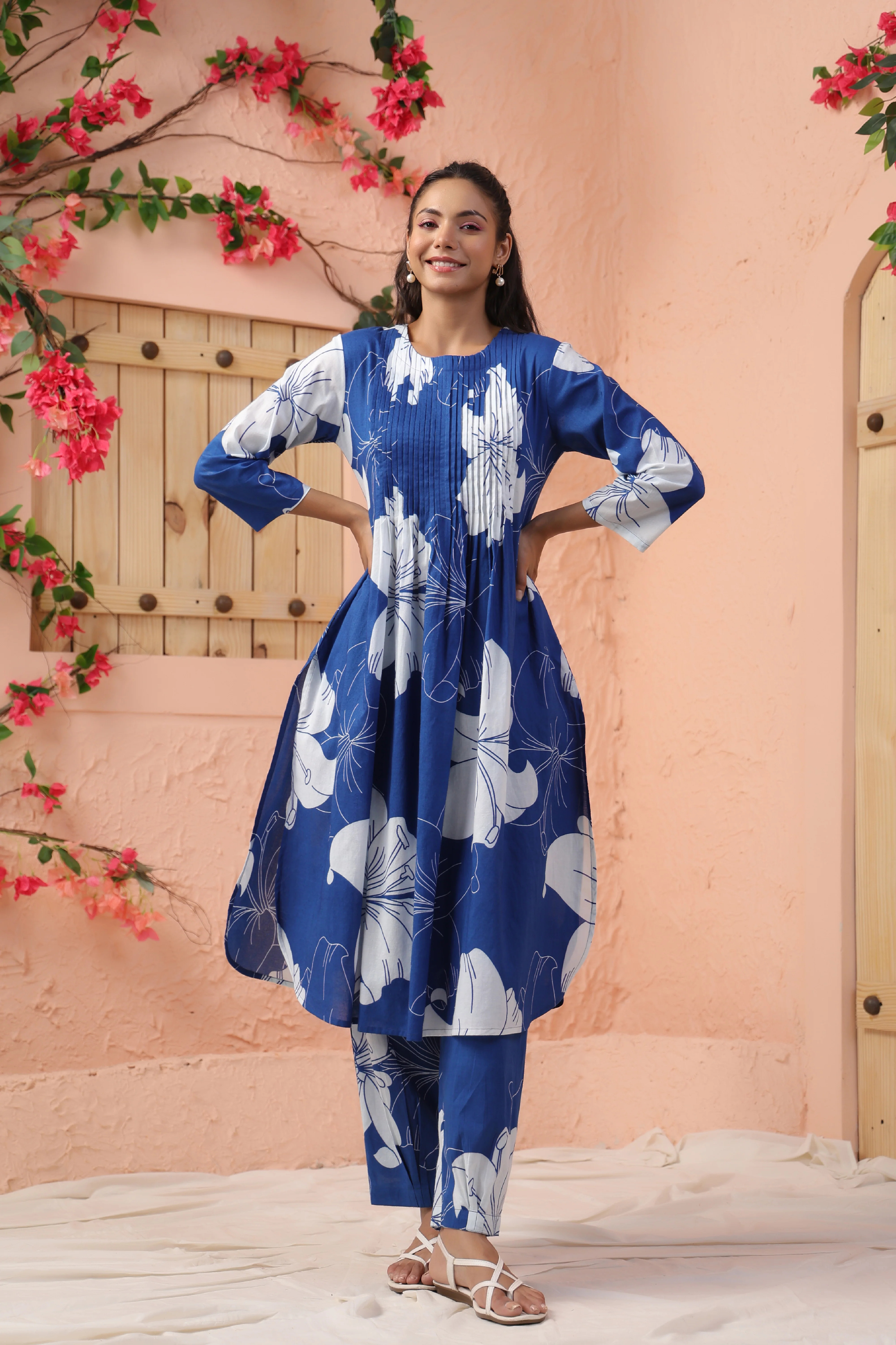 Harshini Mayablue Floral Printed Co-ord Set - Image 5