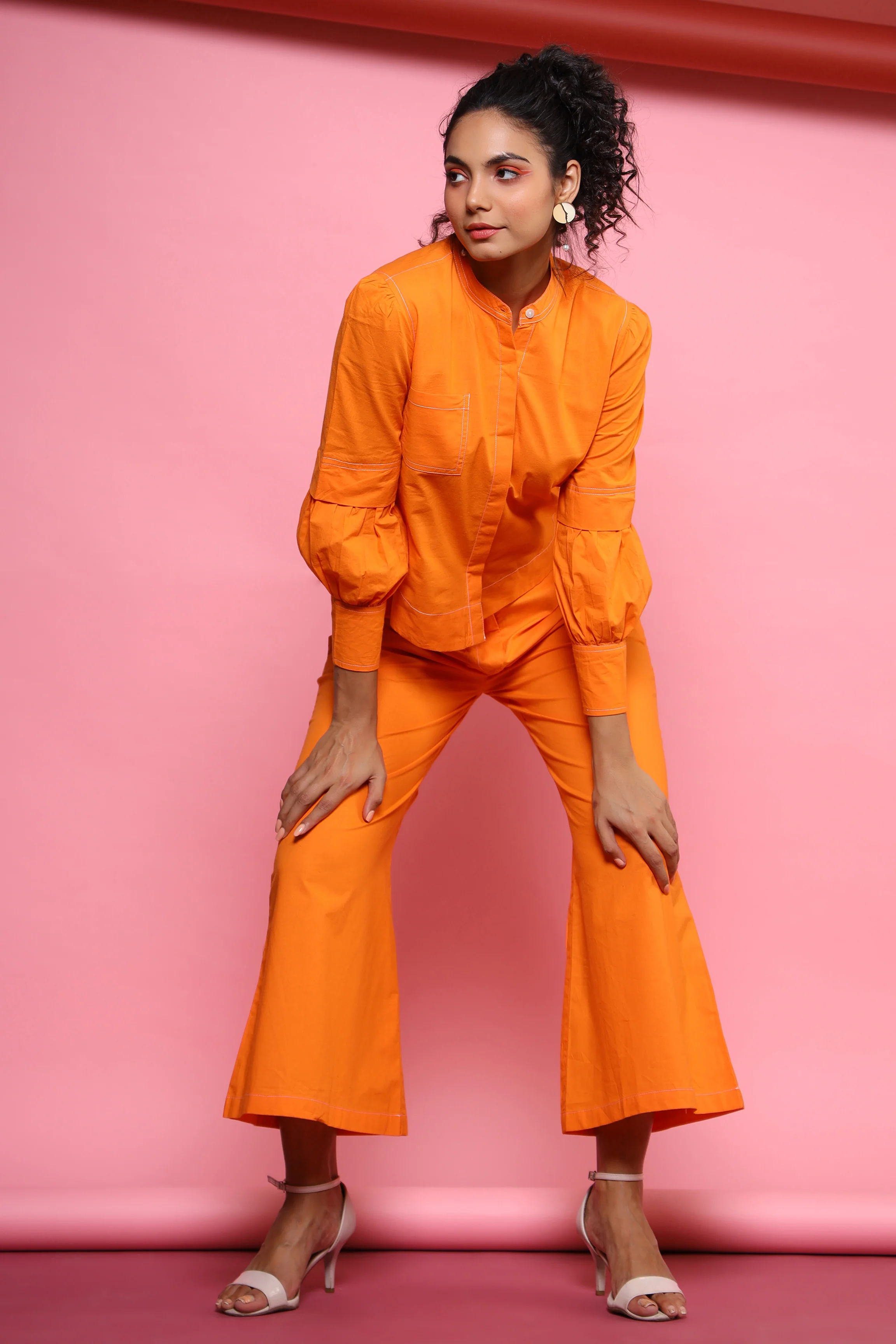 Auris Orange Cotton Co-ord Set - Image 6