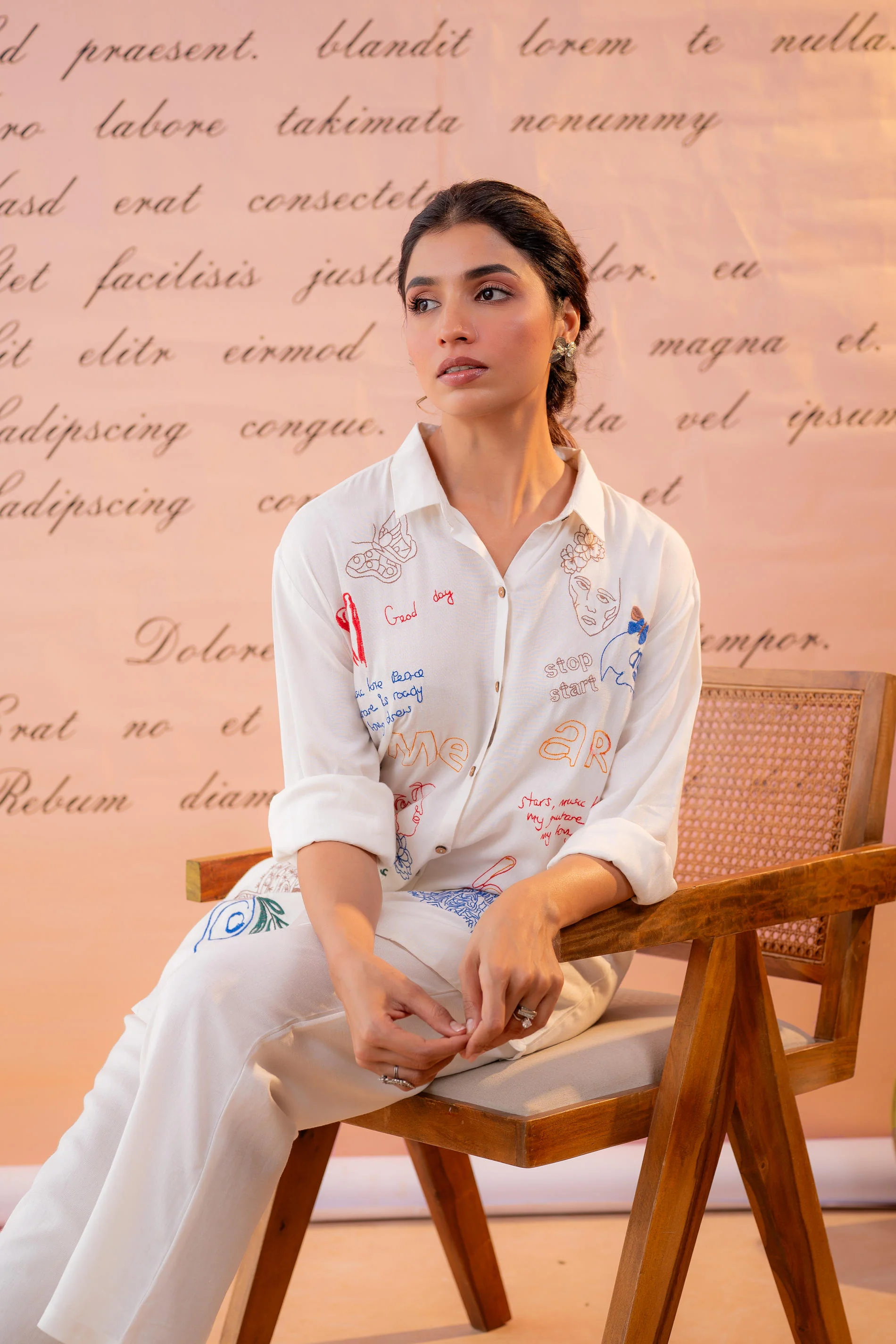 Param Angel embroidery cotton co-ord set - Image 6