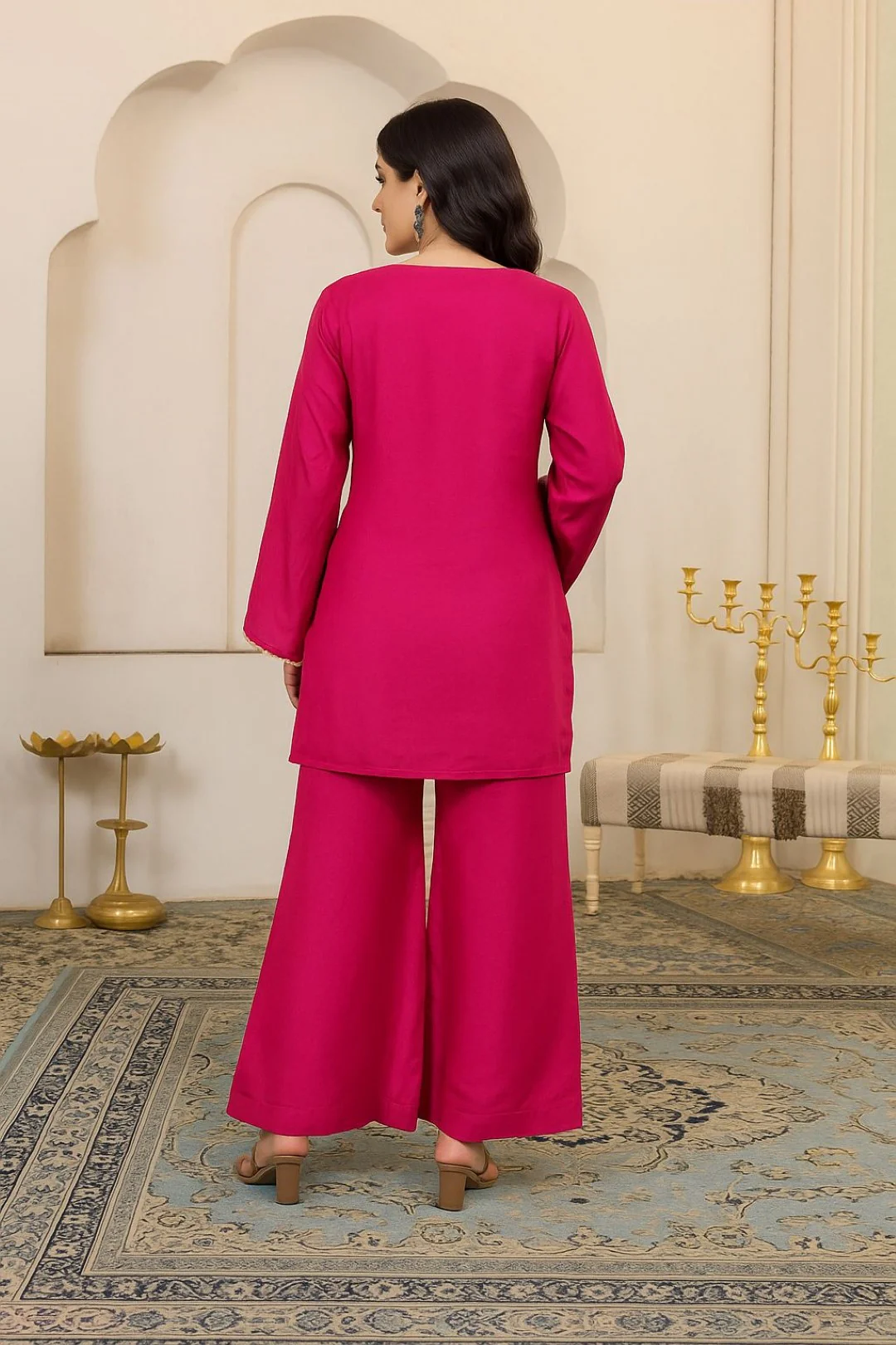 Sera rouge embroidery premium co-ord set - Image 3