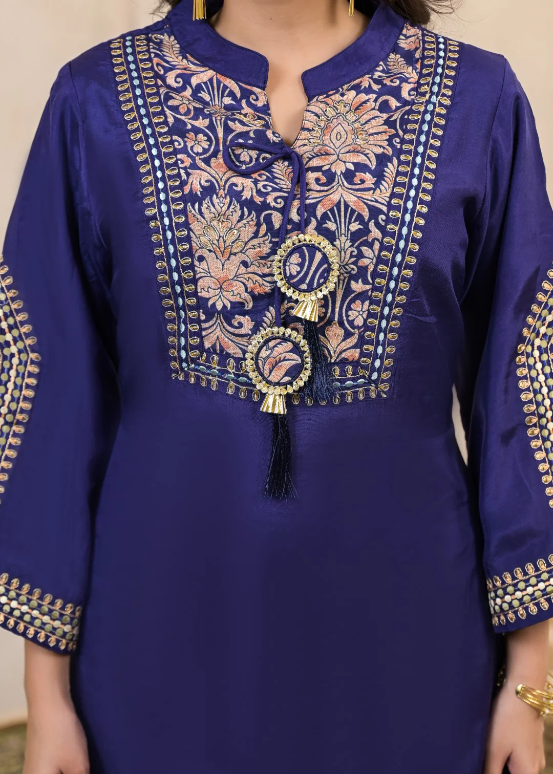 Sera hibis embroidery premium co-ord set - Image 4
