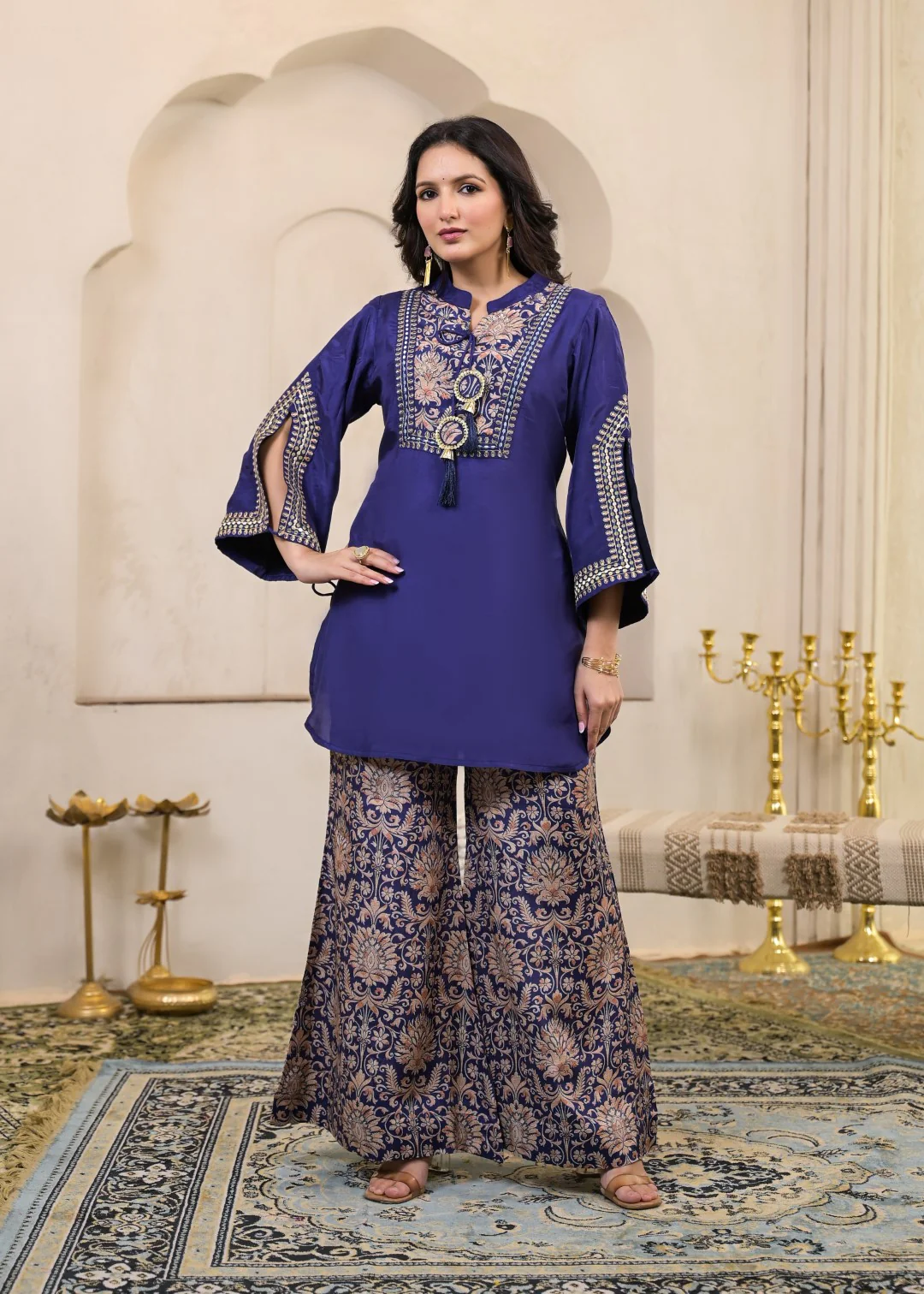 Sera hibis embroidery premium co-ord set - Image 6