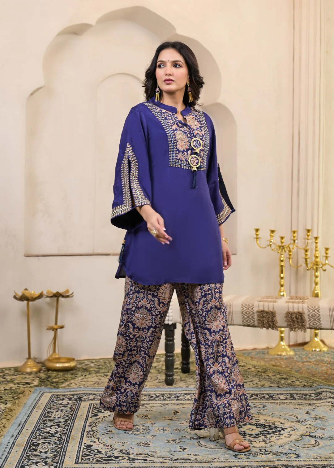 Sera hibis embroidery premium co-ord set - Image 7