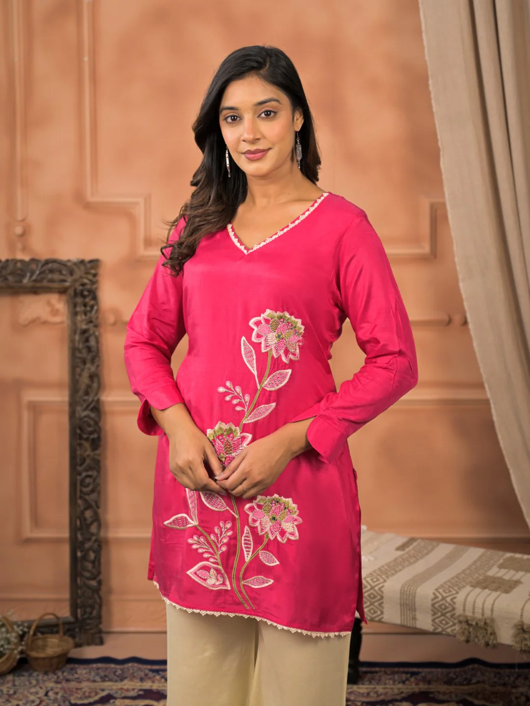 Kara Rouge embroidery premium co-ord set - Image 2