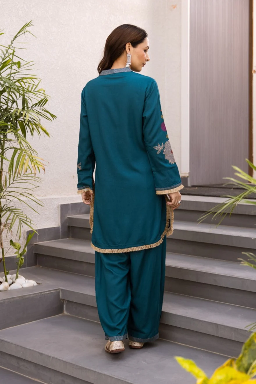Sonpal Indi Embroidery Cotton Co-ord Set - Image 3