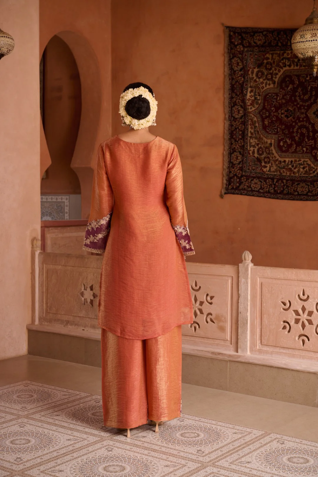 Gaurisha Rust full work premium suit set - Image 13
