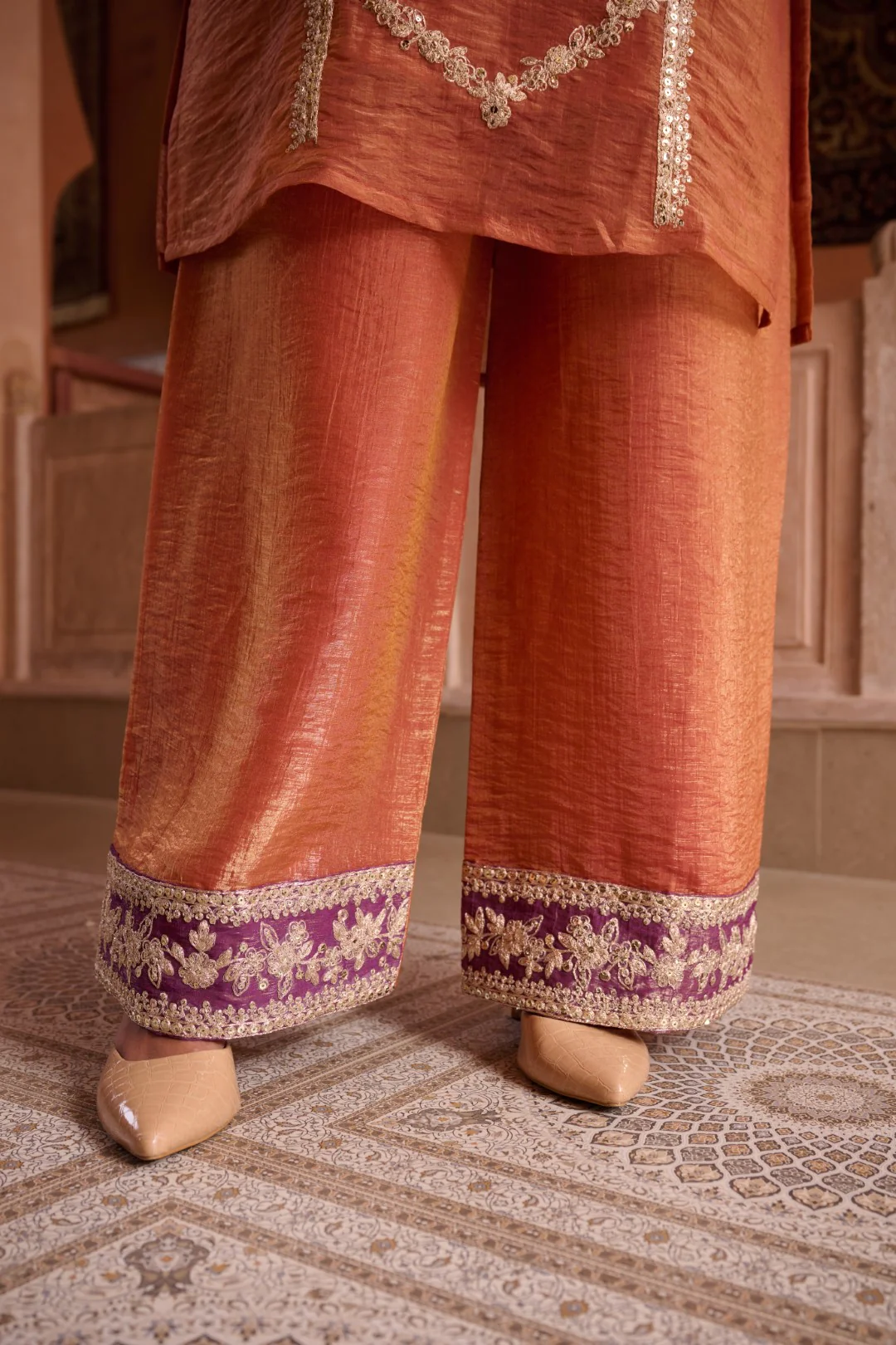 Gaurisha Rust full work premium suit set - Image 40