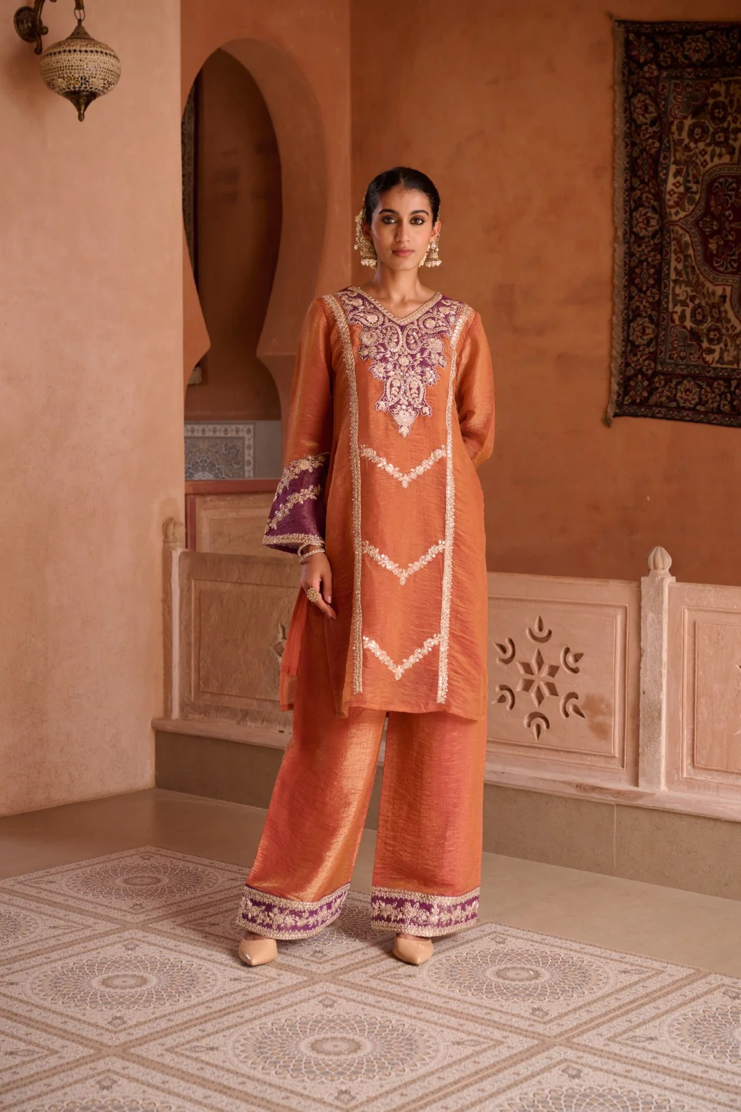 Gaurisha Rust full work premium suit set - Image 5