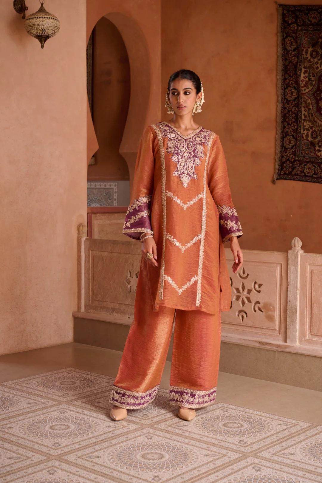 Gaurisha Rust full work premium suit set - Image 6