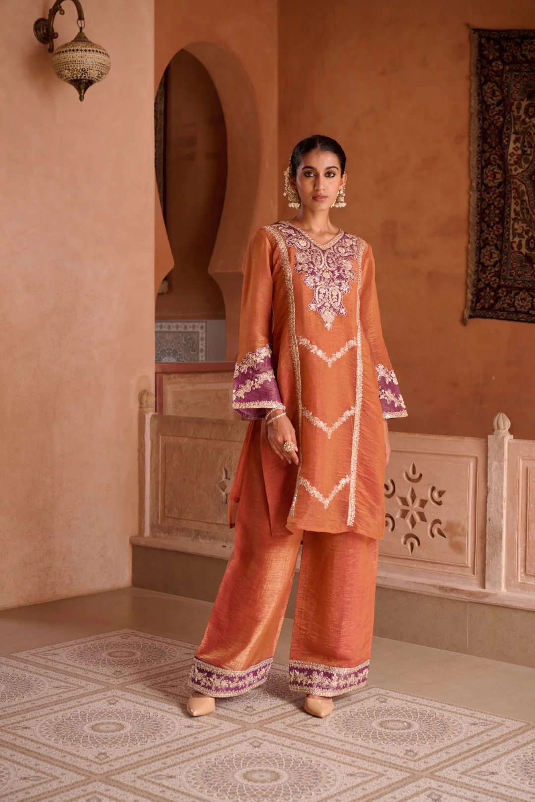 Gaurisha Rust full work premium suit set - Image 7