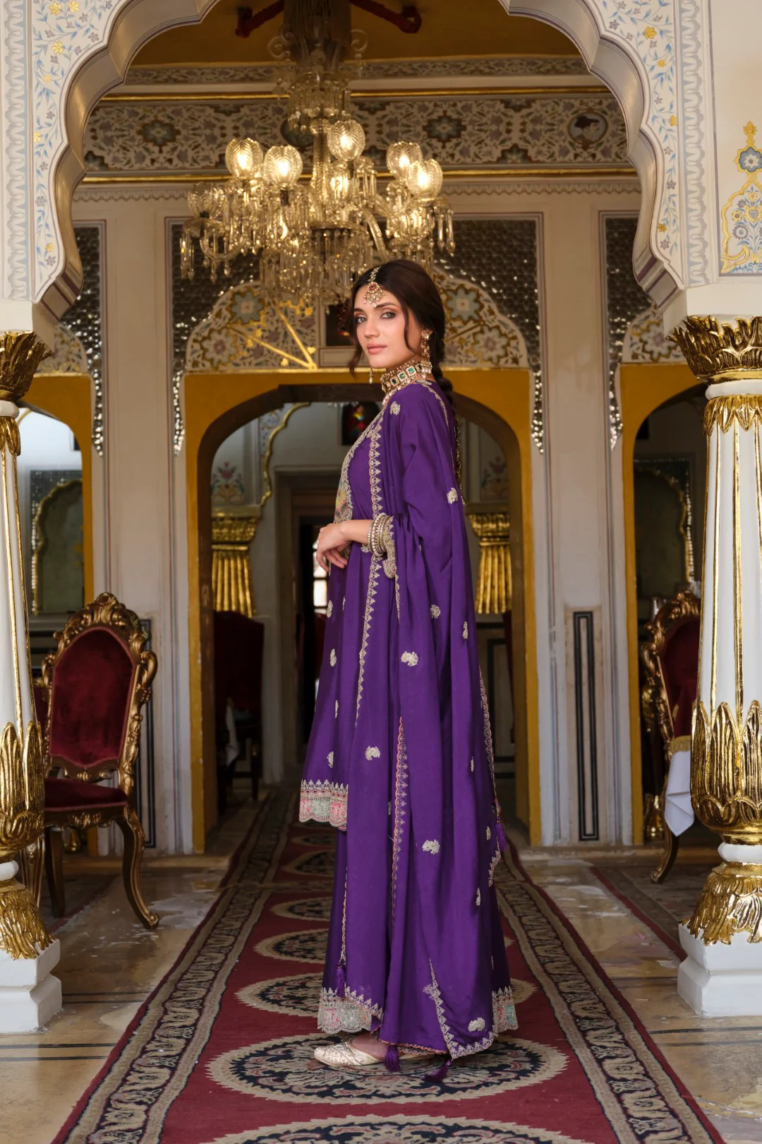 Kasumal Orchid Full Work Gharara Set - Image 7