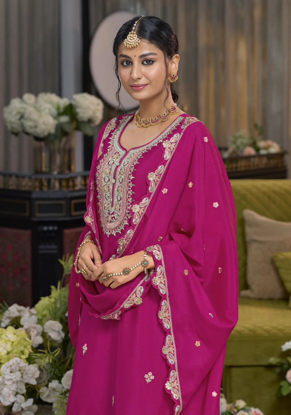 Shorba Rose Full Work Gharara Set - Image 2