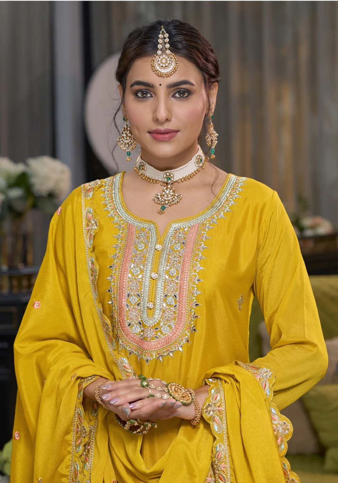 Shorba Amber Full Work Gharara Set - Image 2