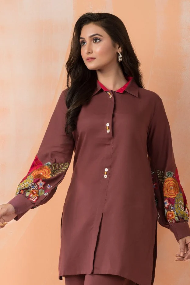 Sabhya mulberry Embroidery Co-ord set - Image 2