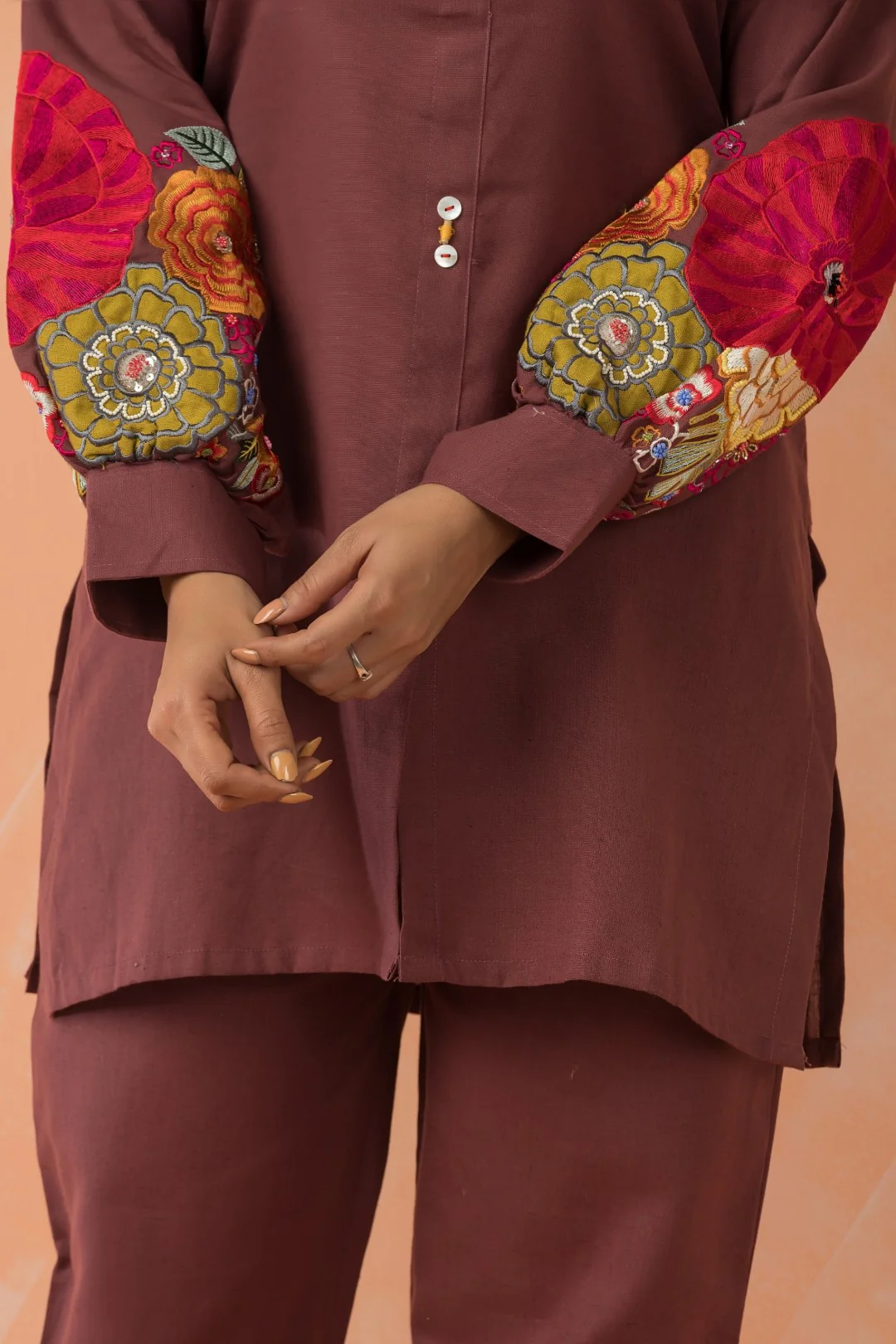 Sabhya mulberry Embroidery Co-ord set - Image 4