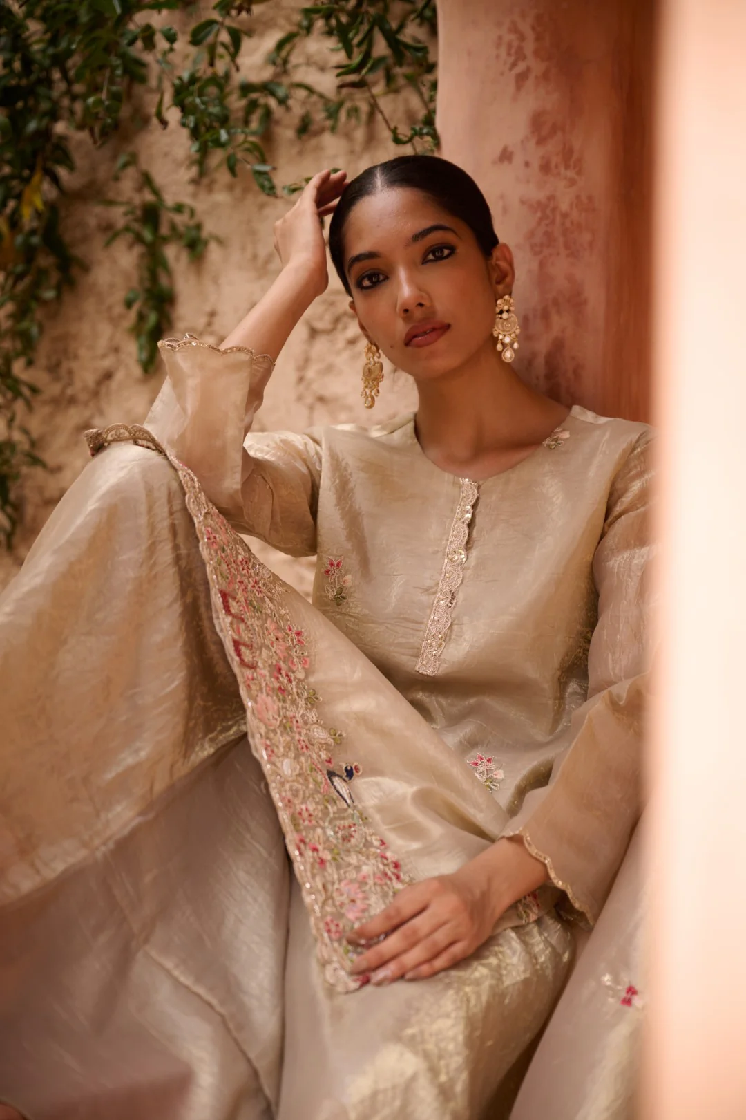 Sangini gold full work premium suit set - Image 29