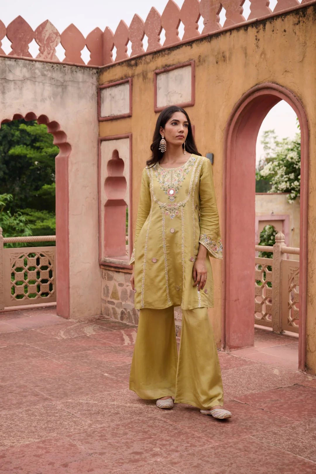 Sangini Ocre Premium Suit Work Set - Image 11