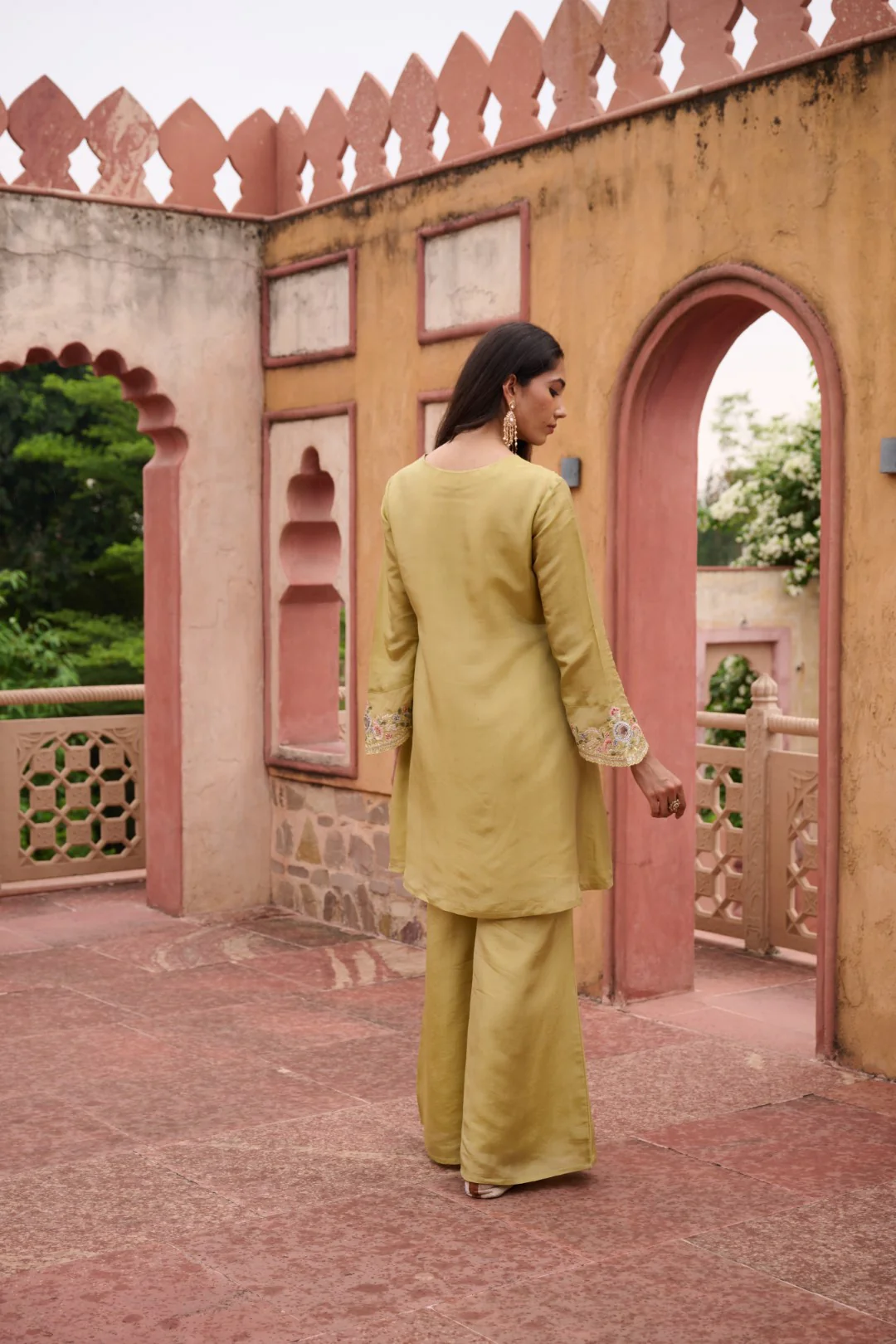 Sangini Ocre Premium Suit Work Set - Image 14