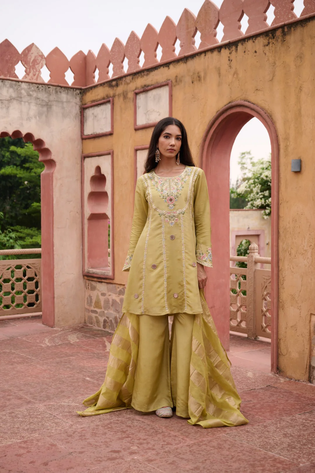 Sangini Ocre Premium Suit Work Set - Image 17
