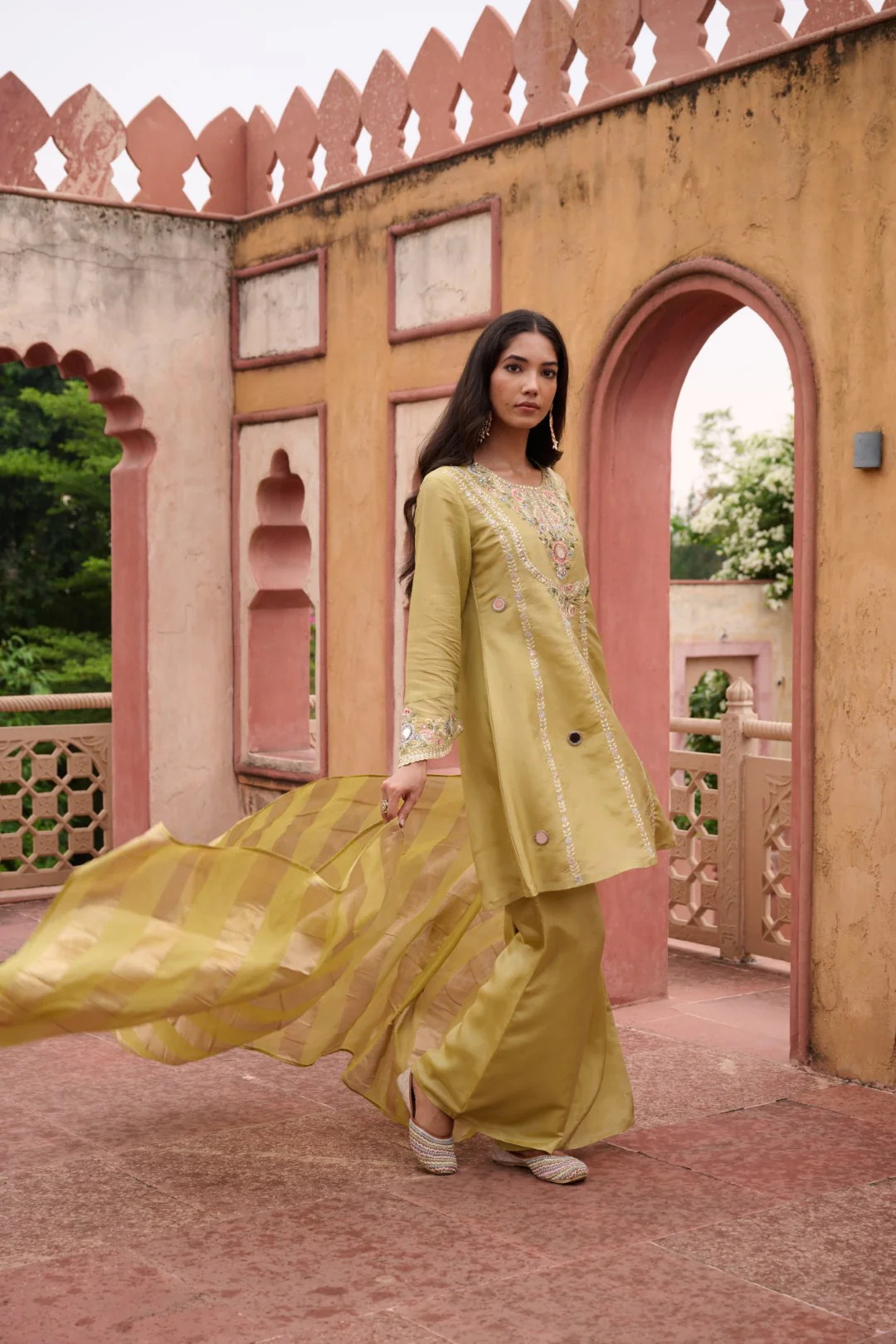 Sangini Ocre Premium Suit Work Set - Image 20