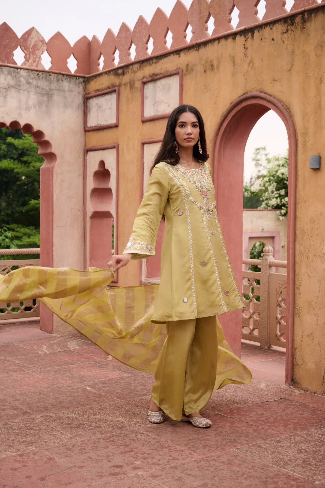 Sangini Ocre Premium Suit Work Set - Image 22