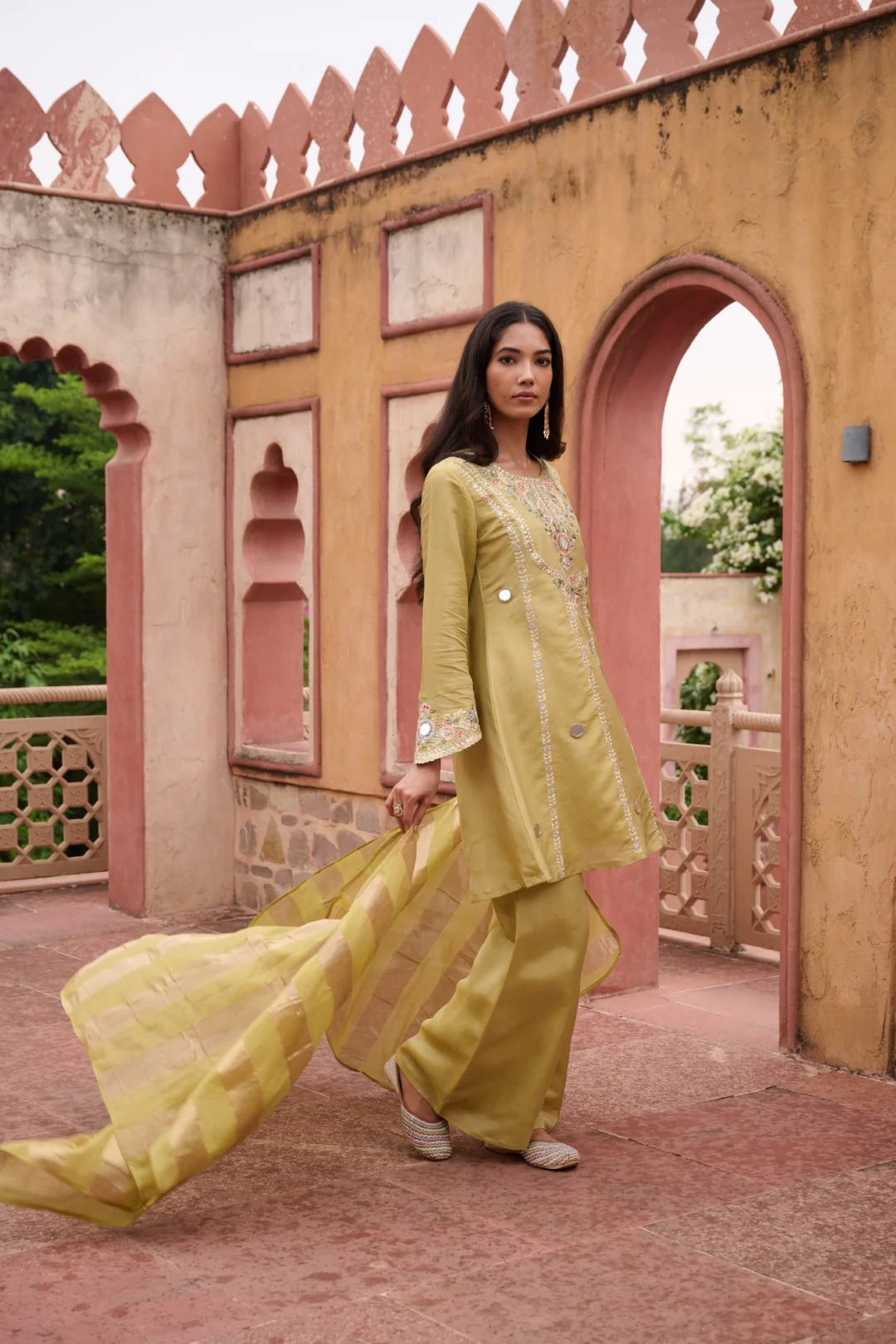 Sangini Ocre Premium Suit Work Set - Image 23